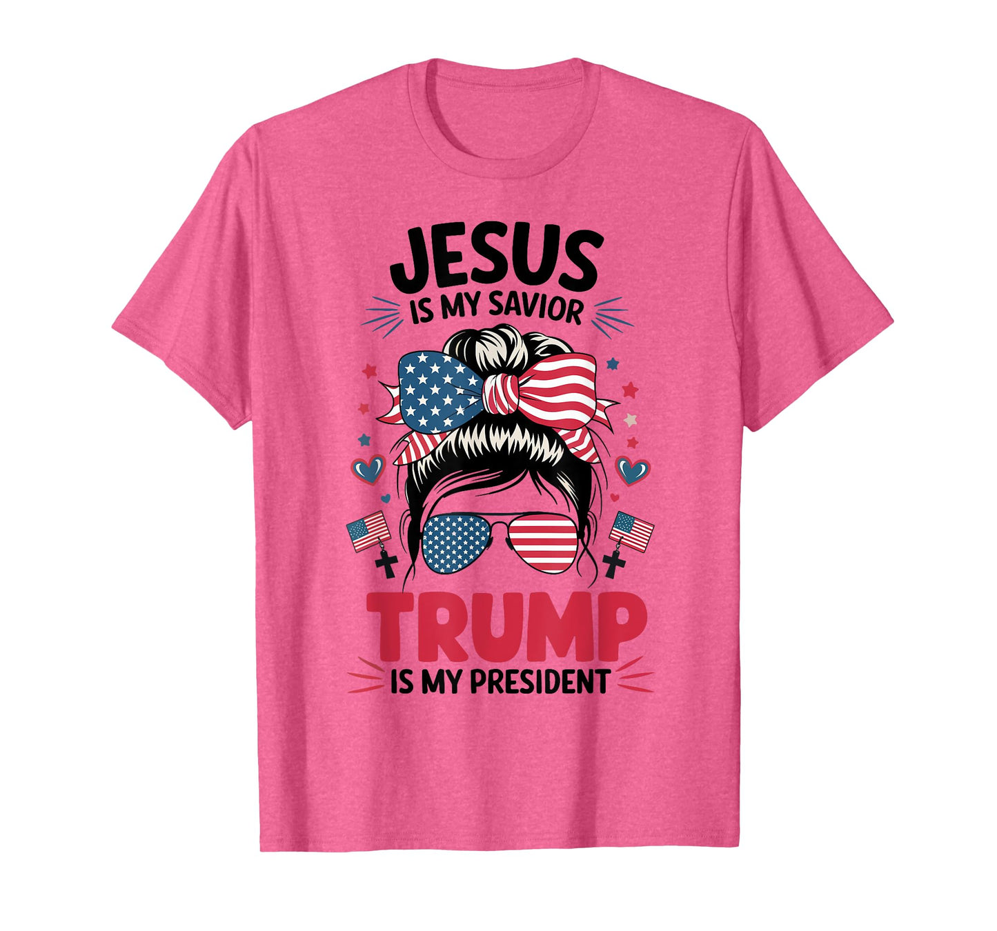 Girl Jesus My Savior Trump President Christian Women Youth T-Shirt