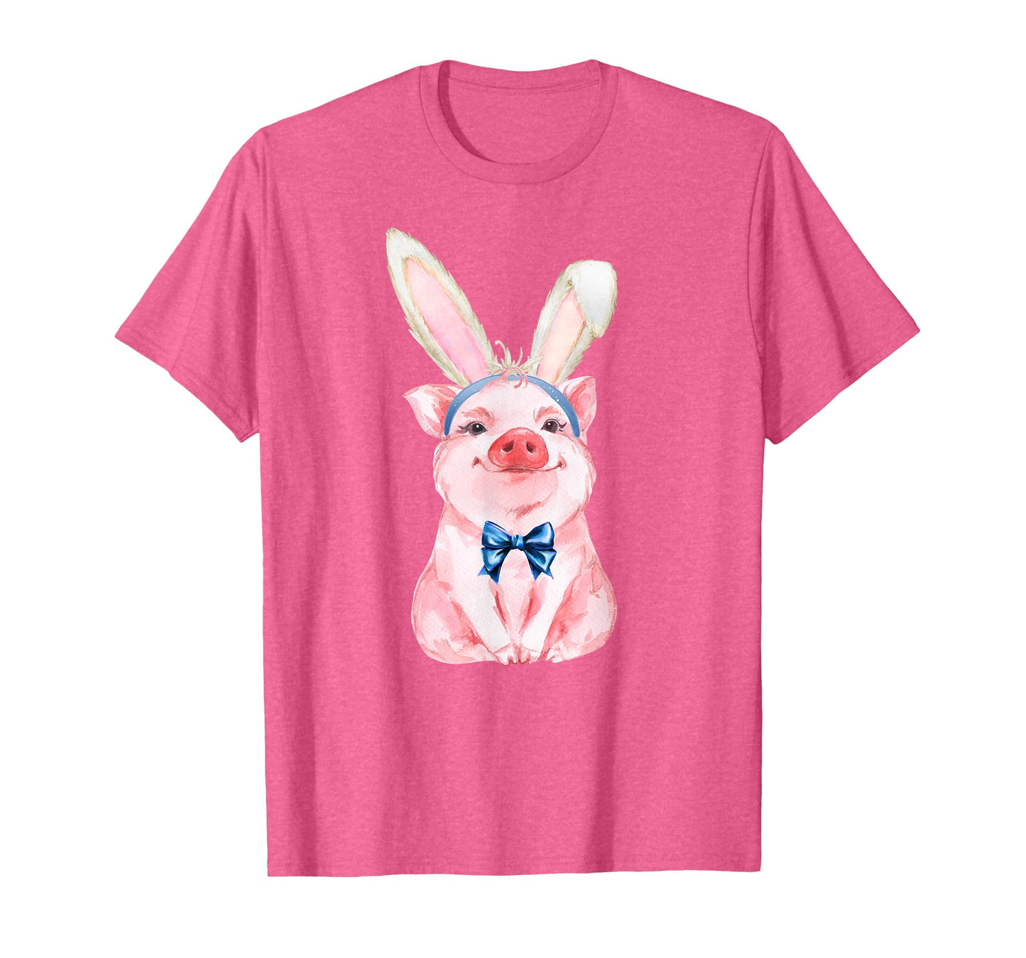 Adorable Easter Pig with Easter Bunny Ears - Easter Pig T-Shirt