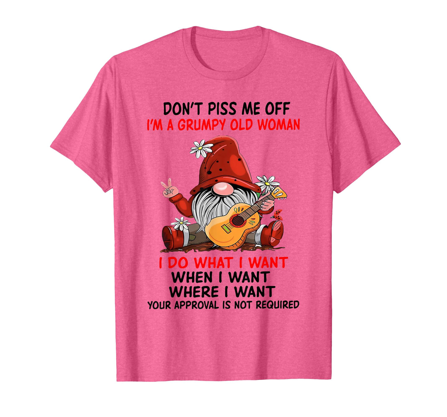 Gnome Don't Piss Me Off I'm A Grumpy Old Woman I Do What T-Shirt