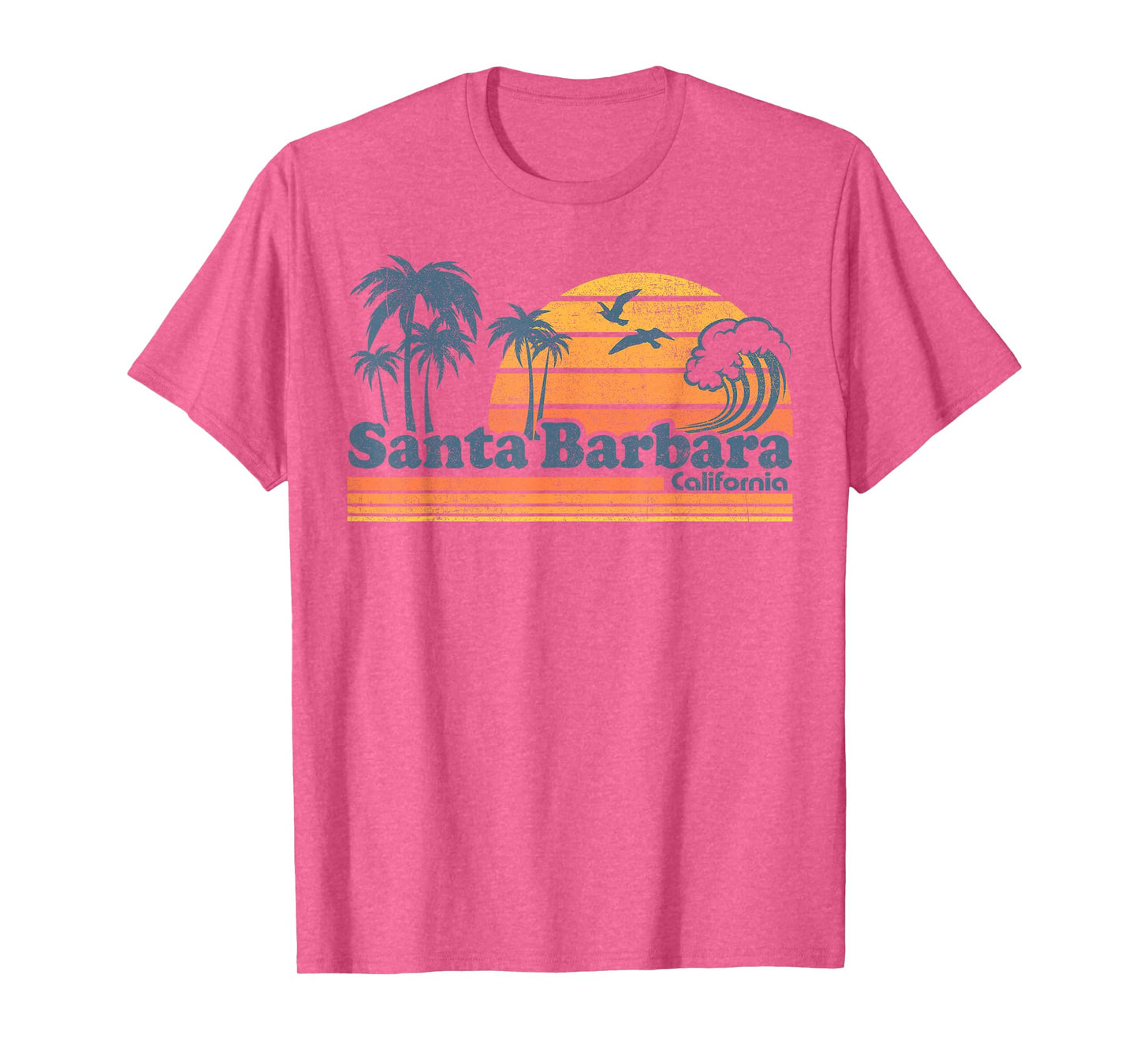 Santa Barbara California Beach Vacation Cute Cali 70s Retro Men Women Kids T-Shirt