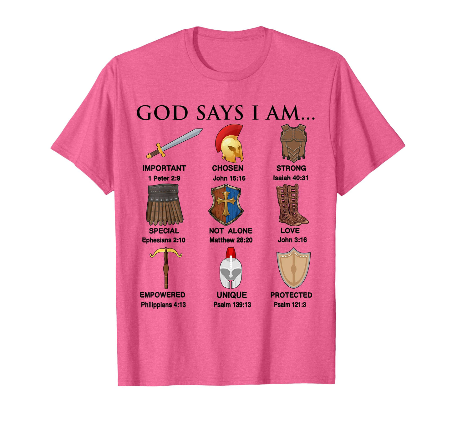 Toddler Boy God Says I Am Armor Of God Brother Son Christian T-Shirt