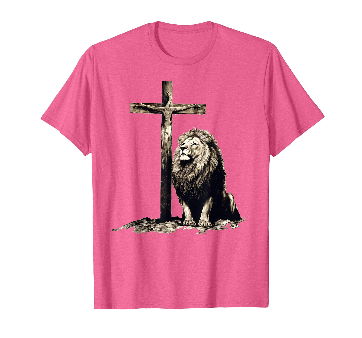 Christian Cross Lion Of Judah Religious Faith Jesus Pastor T-Shirt