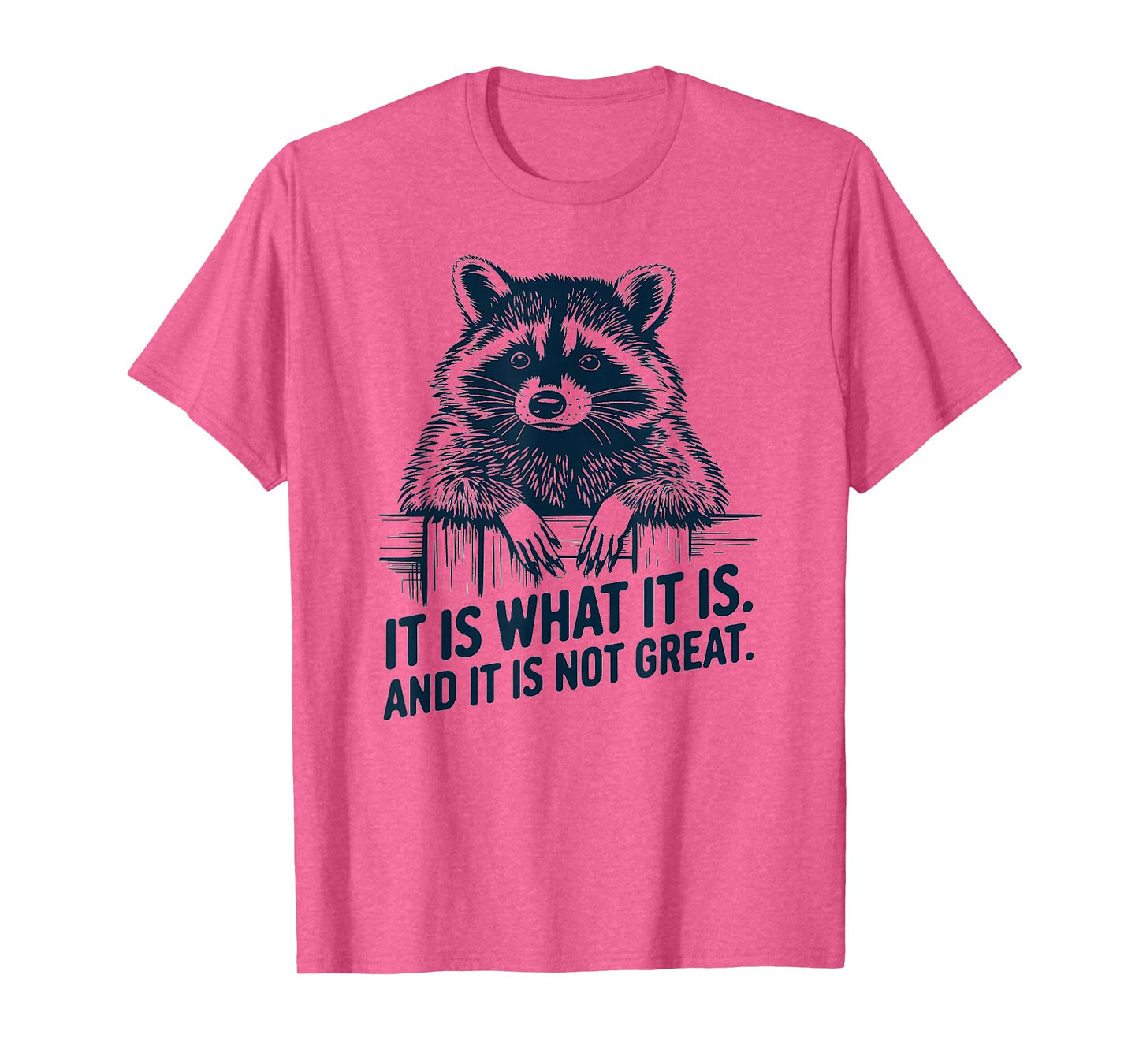 Funny Raccoon It Is What It Is Meme Design T-Shirt