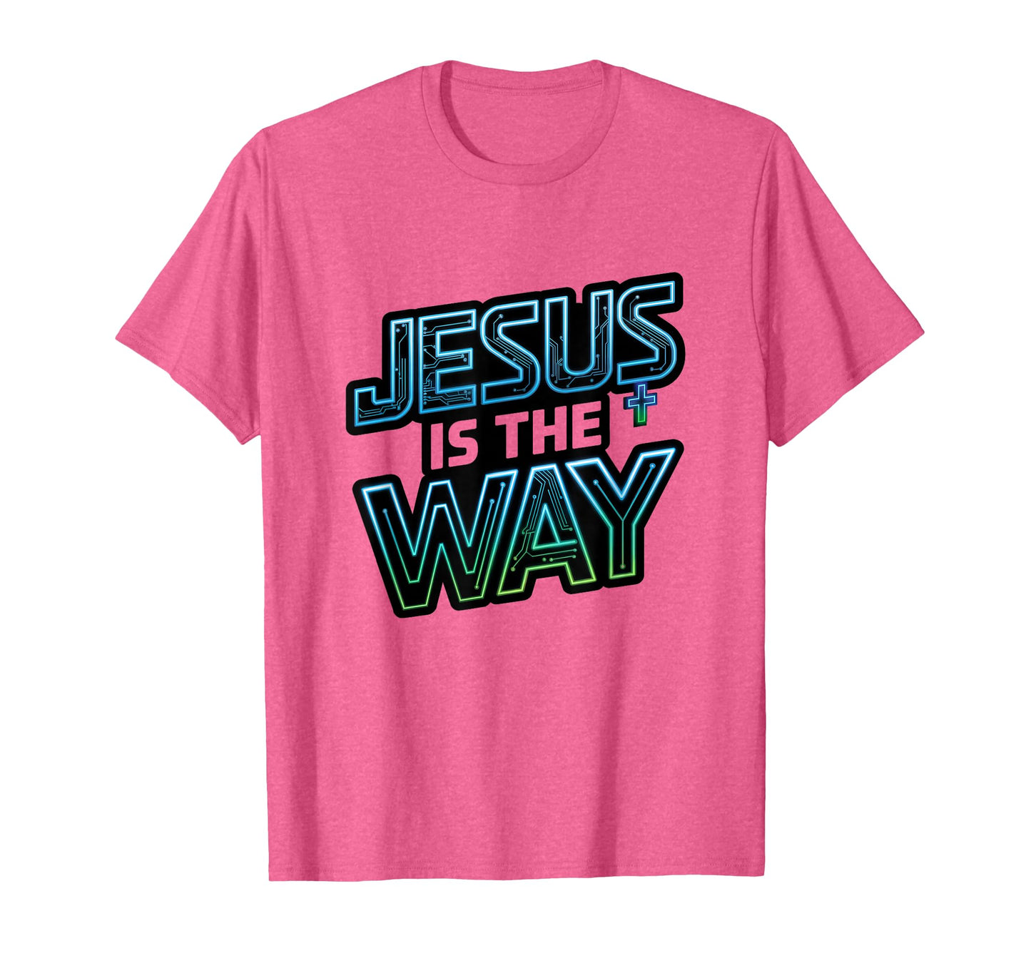 Jesus is The Way Christian Futuristic Tech T-Shirt