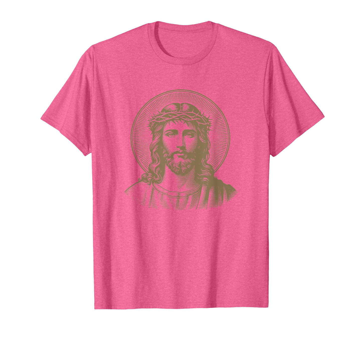 Face Of Jesus Vintage With Crown Of Thorns Faith God T-Shirt