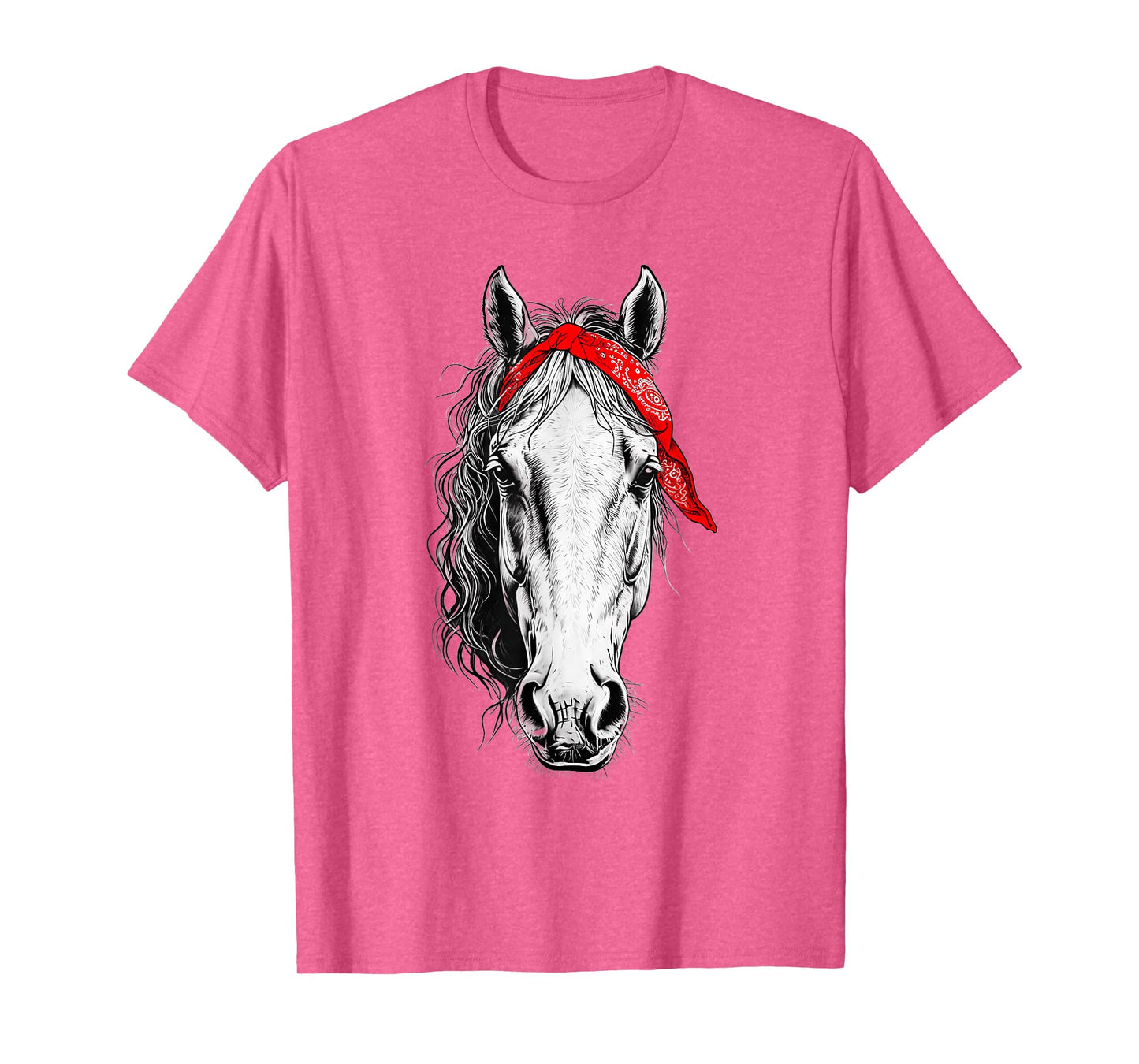 Horse Shirts for Girls 10-12 Western Red Bandana Tee T-Shirt