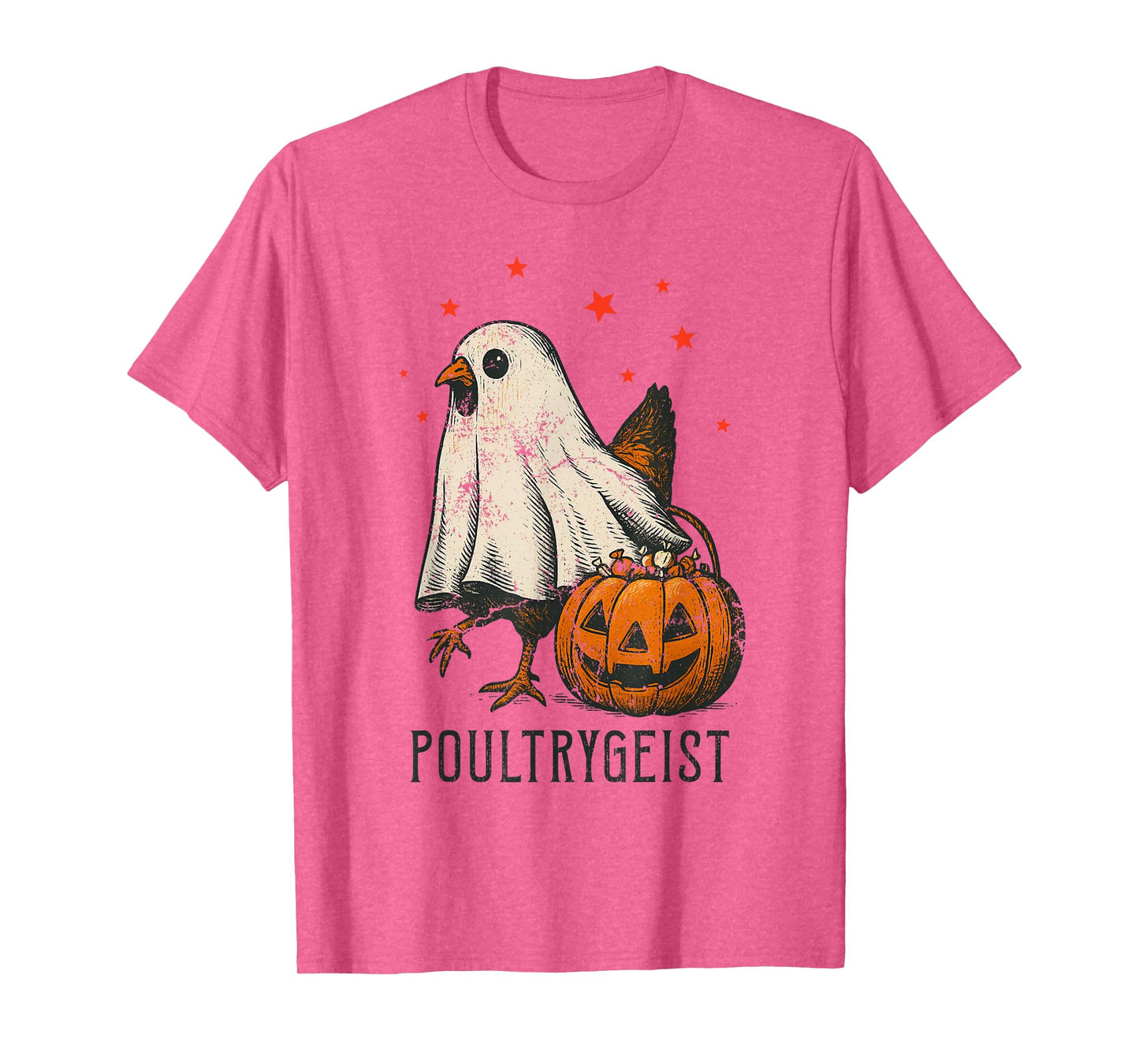 Poultrygeist Funny Halloween Chicken Ghost Costume Pumpkin T-Shirt