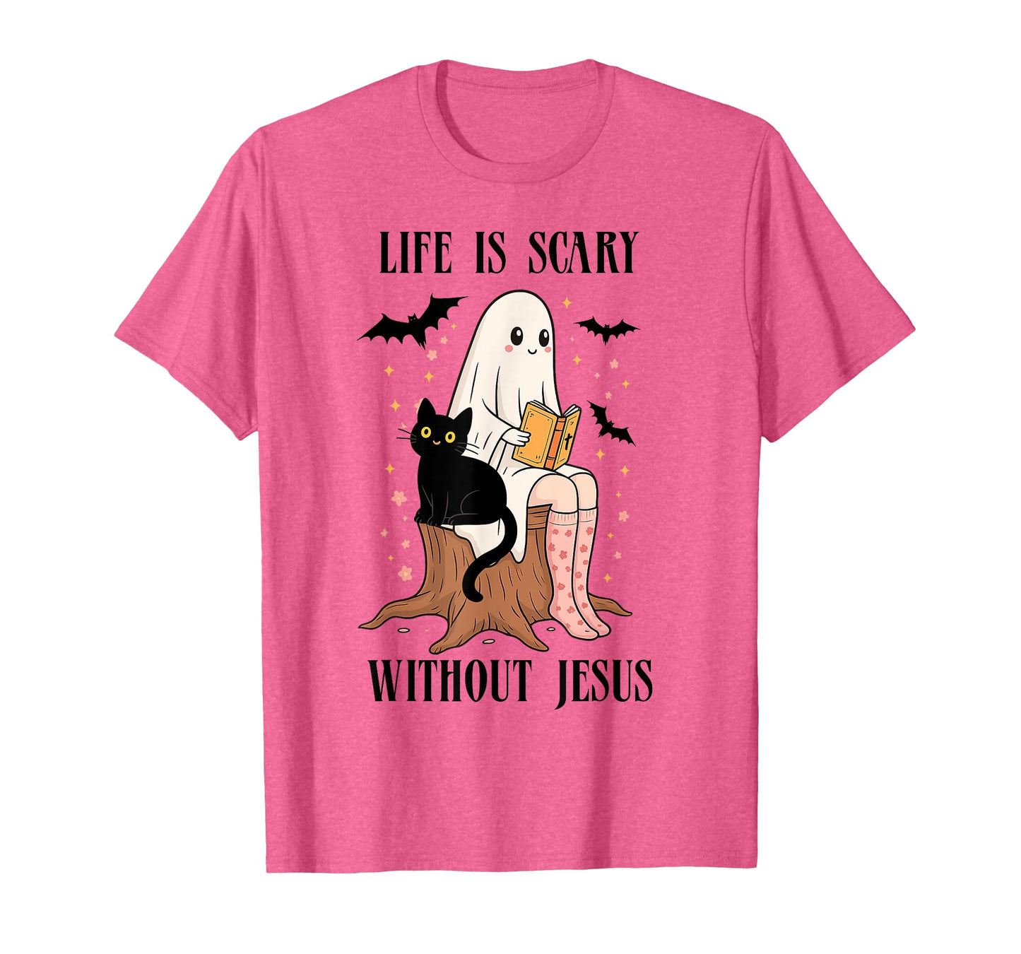 Life is Scary Without Jesus Spooky Christian Halloween T-Shirt