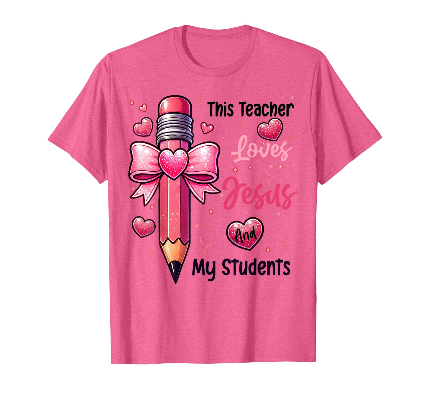 Christian Valentine This Teacher Loves Jesus And My Students T-Shirt