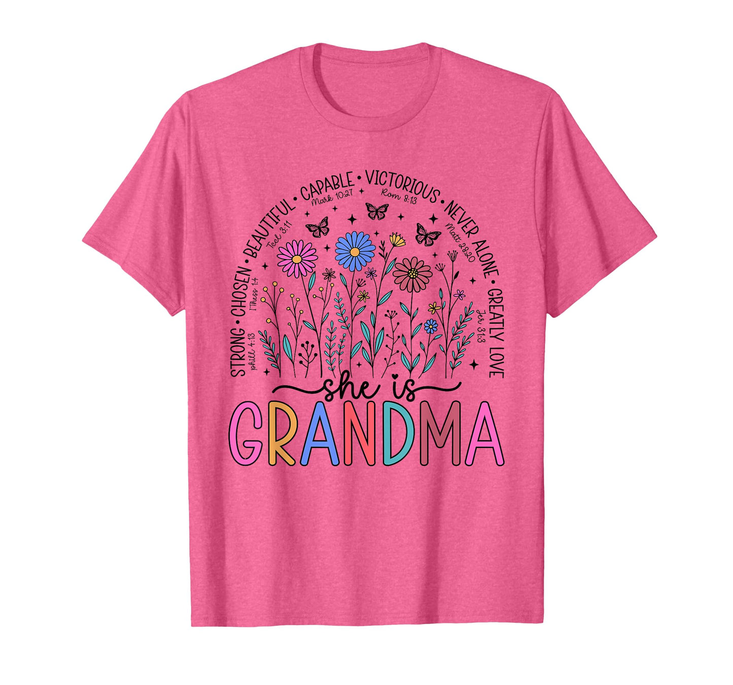She is Grandma Christian Mother's Day Religious Grandma T-Shirt