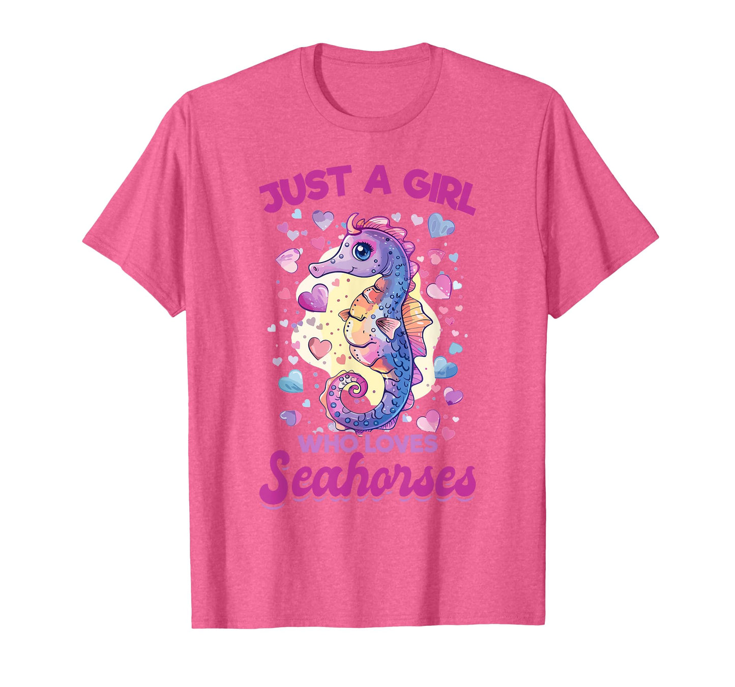 Funny Seahorse Animal Just A Girl Who Loves Seahorses T-Shirt