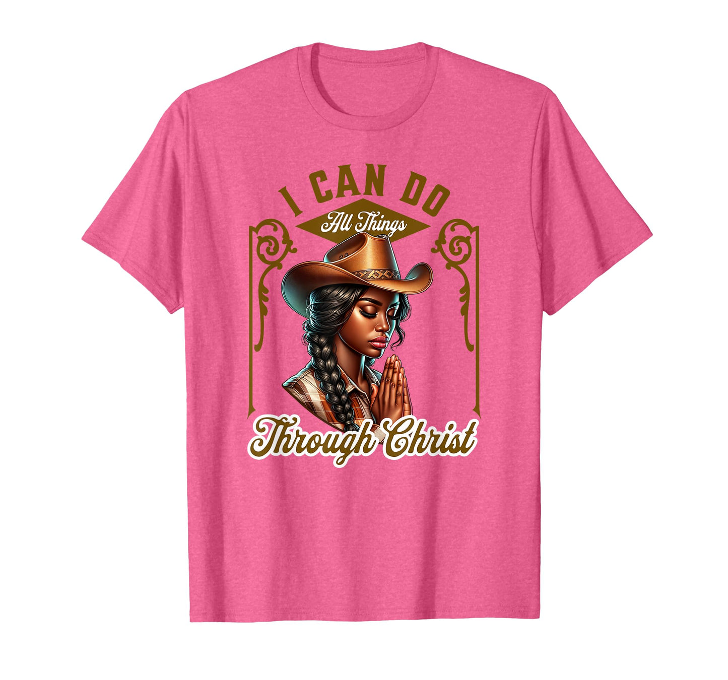 Black Cowgirl African American Western Black Christian T-Shirt