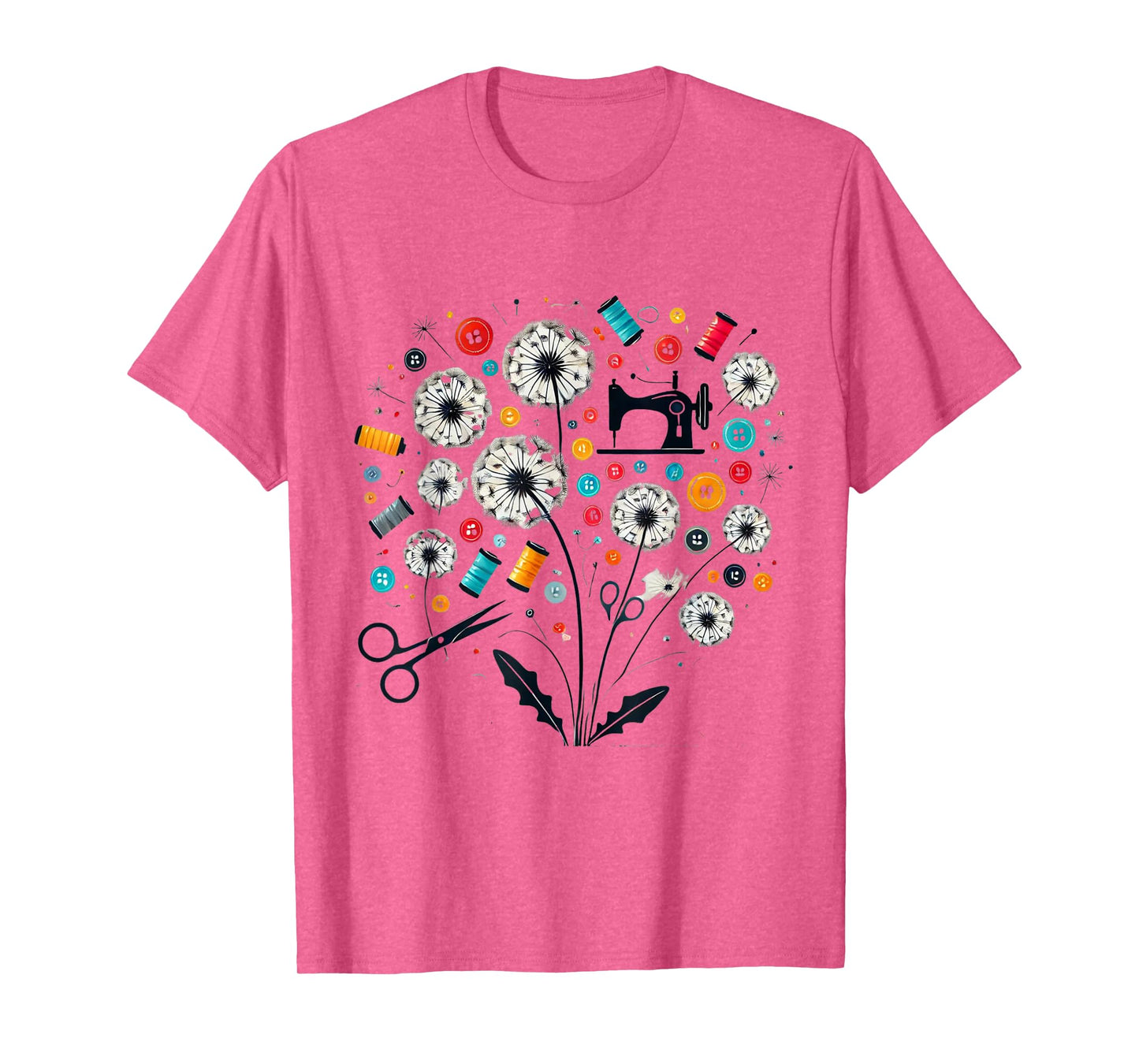 Cute Sewing Dandelion Flowers Quilting Quilter Sewer Tee T-Shirt