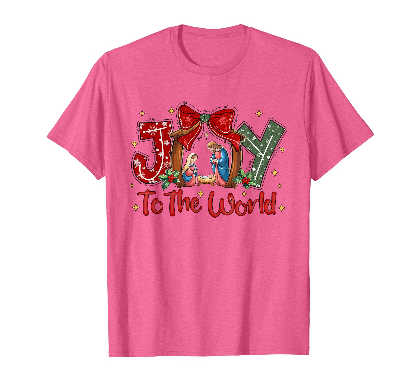 Joy To The World Christian Christmas Nativity Baby Jesus T-Shirt