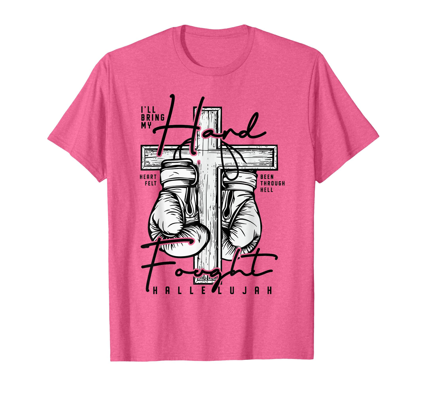 Retro Hard Fought Hallelujah Bible Verse Christian Jesus T-Shirt