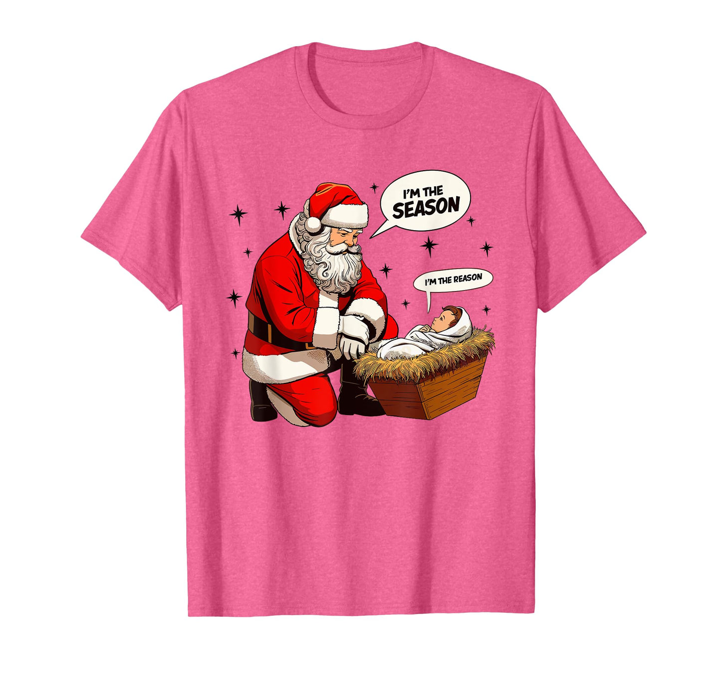 Christmas Jesus Is The Reason For The Season Christian Santa T-Shirt