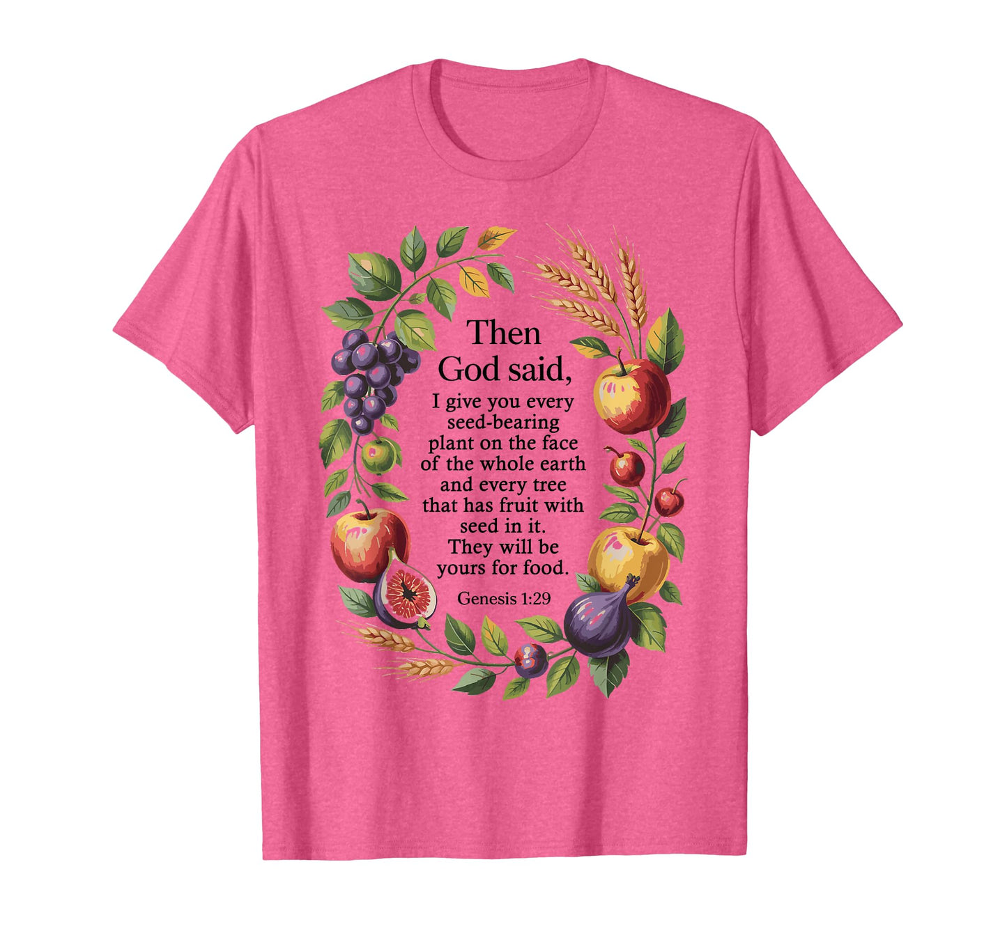Genesis 1:29 Plant Based Diet Vegan Bible Verse T-Shirt