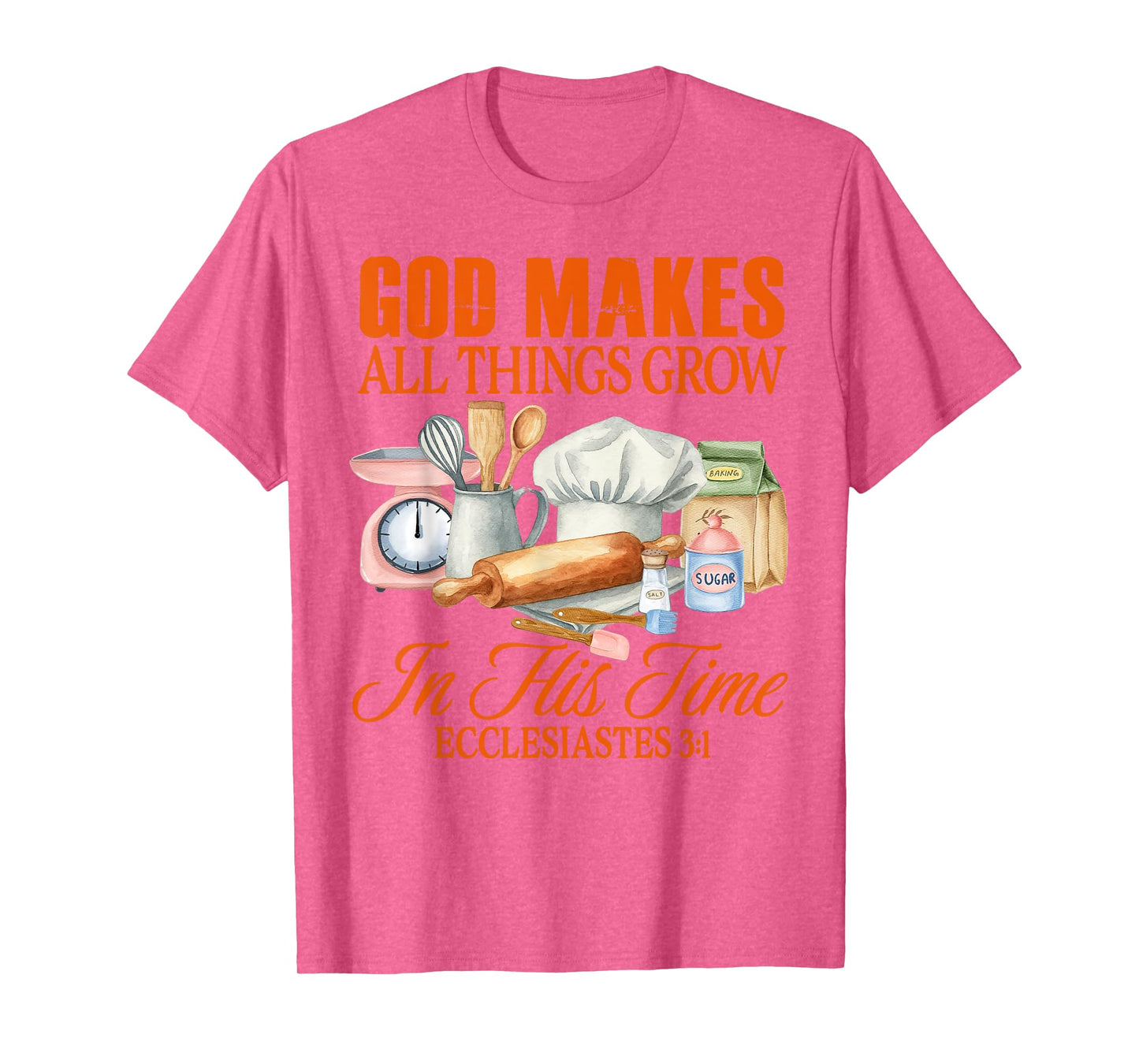 Sourdough Baking Baker God Makes All Things Grow In His Time T-Shirt