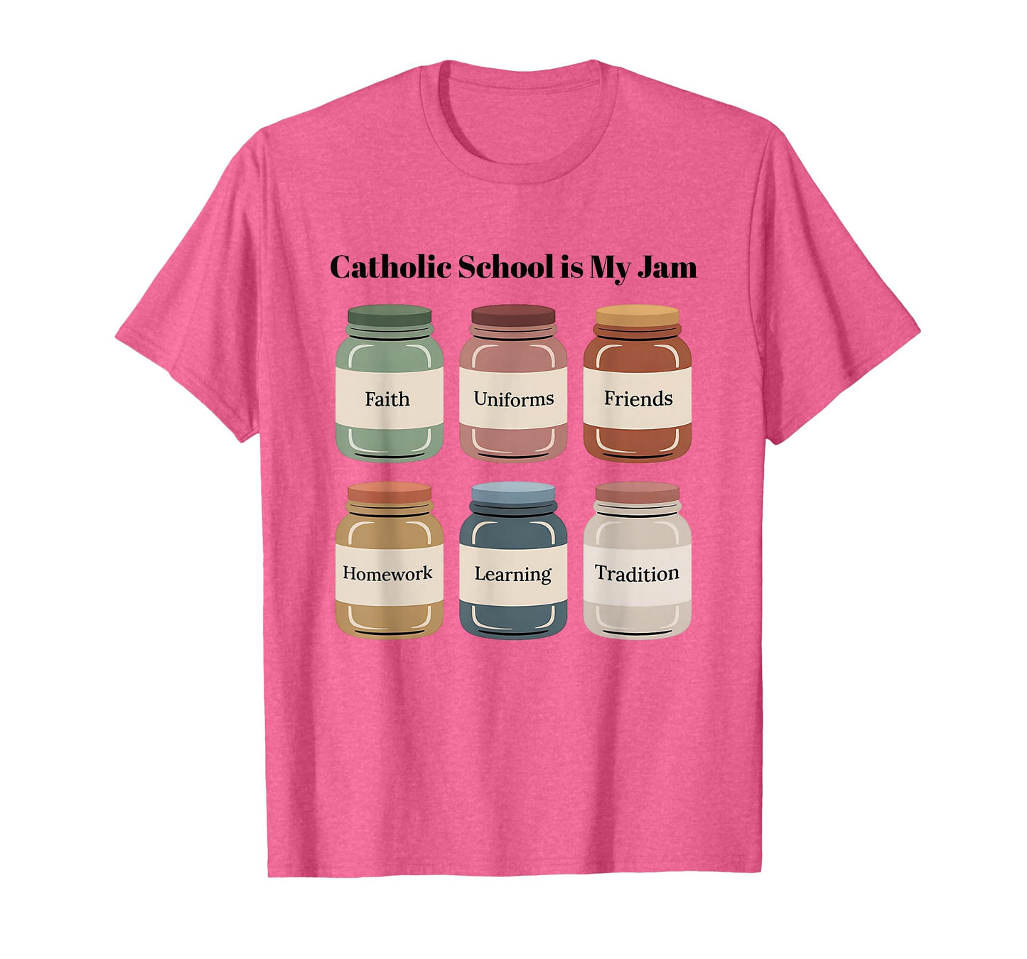 Catholic School is My Jam Catholic Teacher Christian Faith L T-Shirt