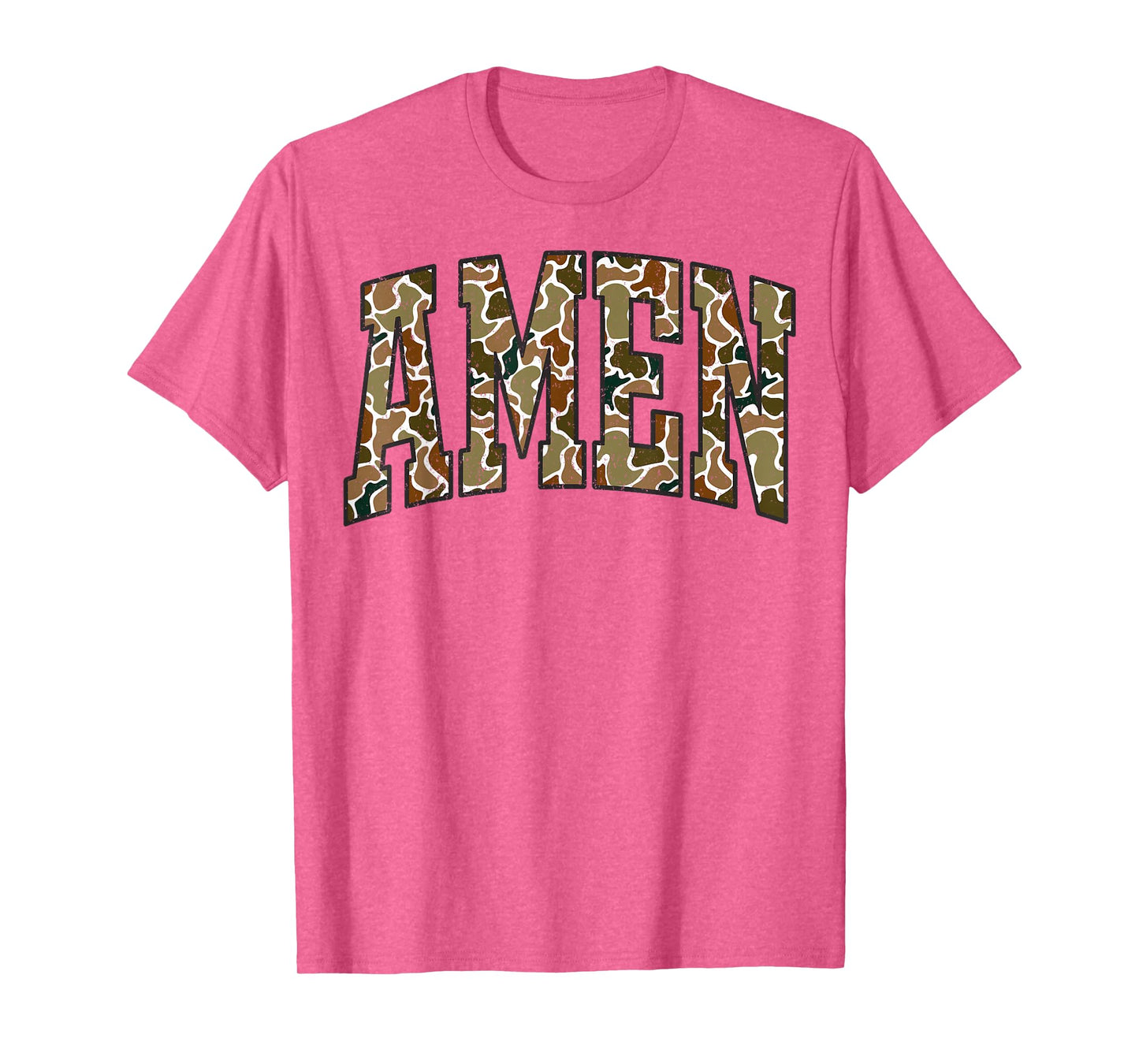 Retro Camo Amen Jesus Camouflage Christian Men Women Hunting T-Shirt