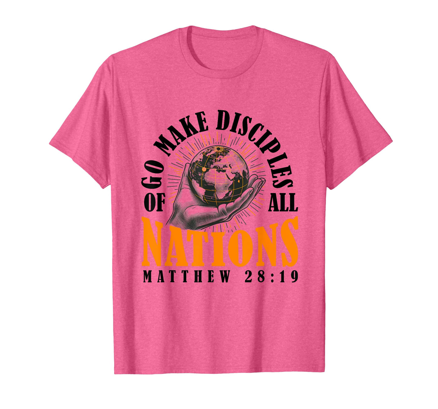 Go And Make Disciples of All Nations Retro Christian Bible T-Shirt