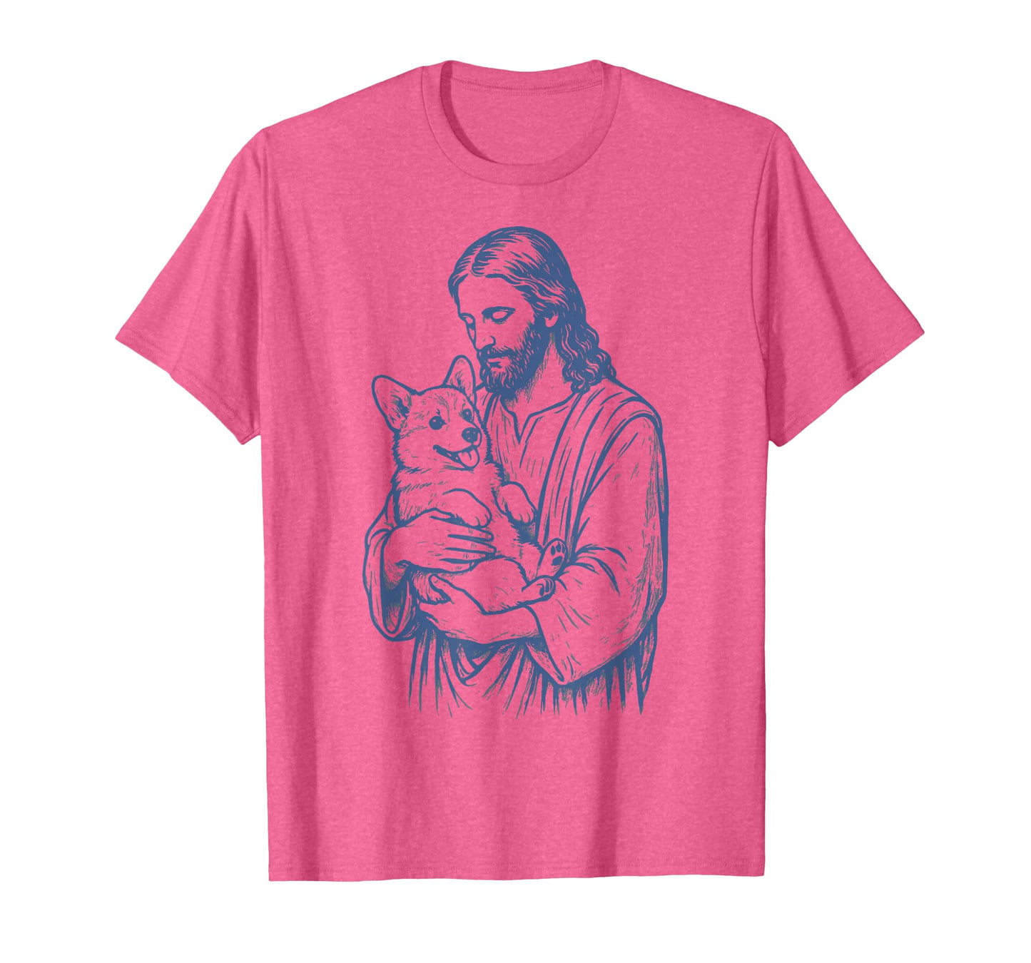 Jesus Holding Corgi T-Shirt