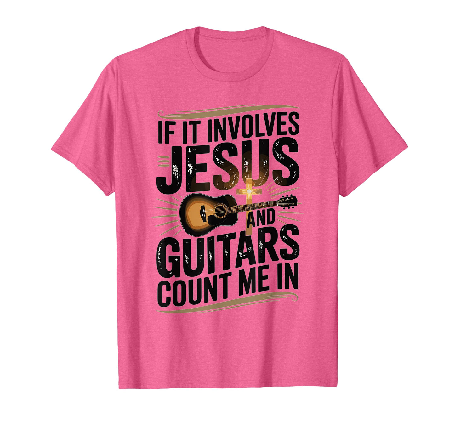 If It Involves Jesus and Guitars Cute Christian Music Lover T-Shirt