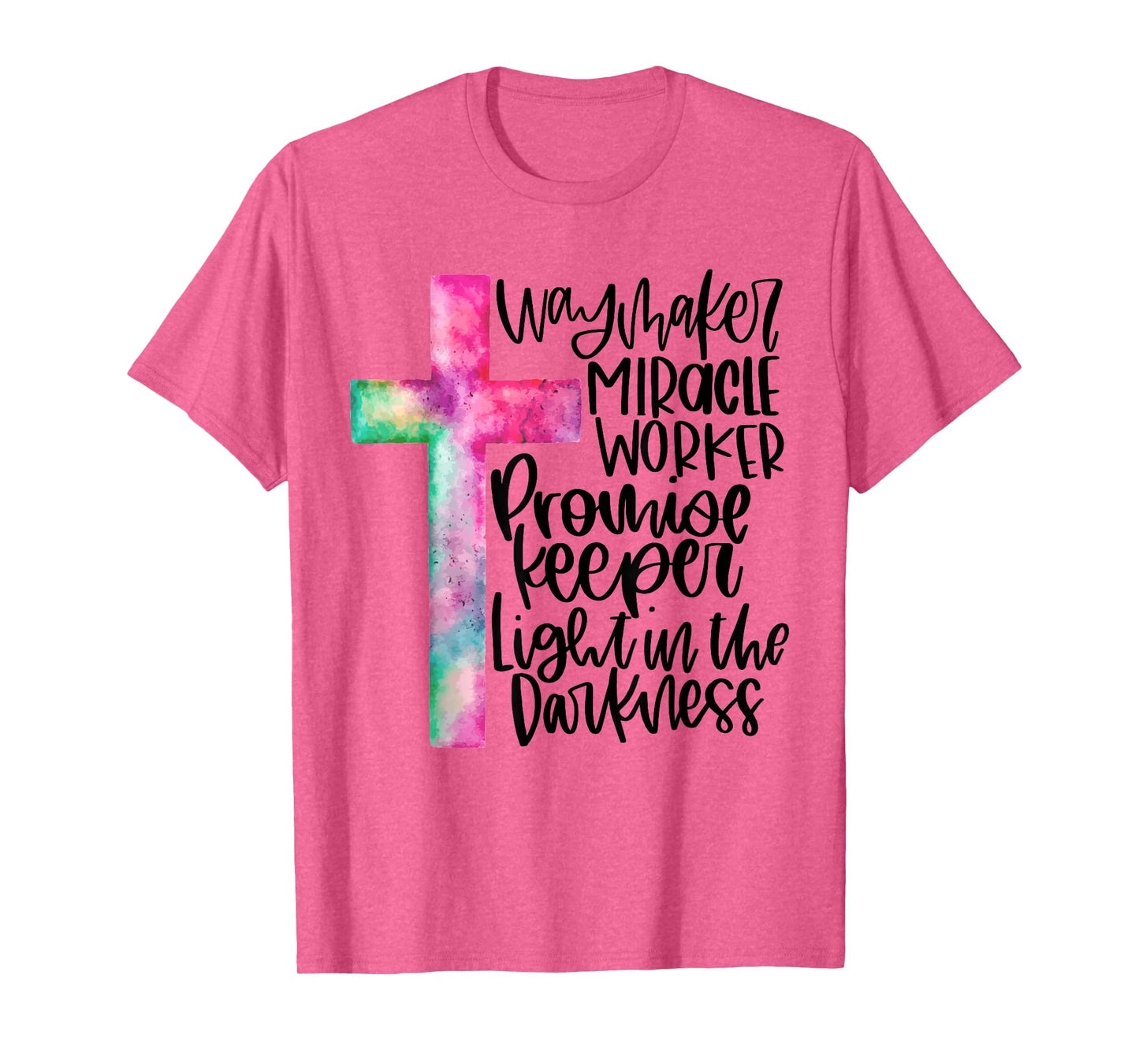 Waymaker Miracle Worker Rainbow Christian Jesus God Women T-Shirt