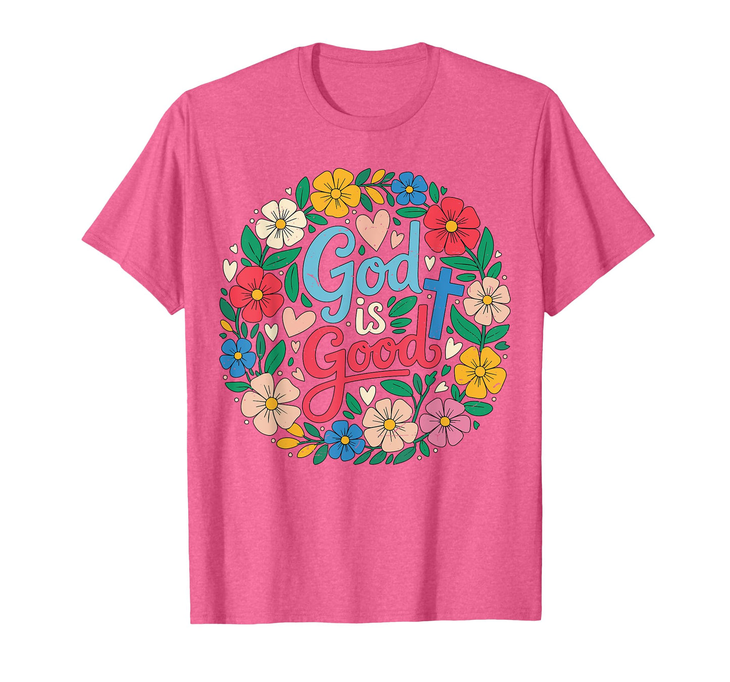 Toddler Girl God Is Good Jesus King Boho Christian Sister T-Shirt