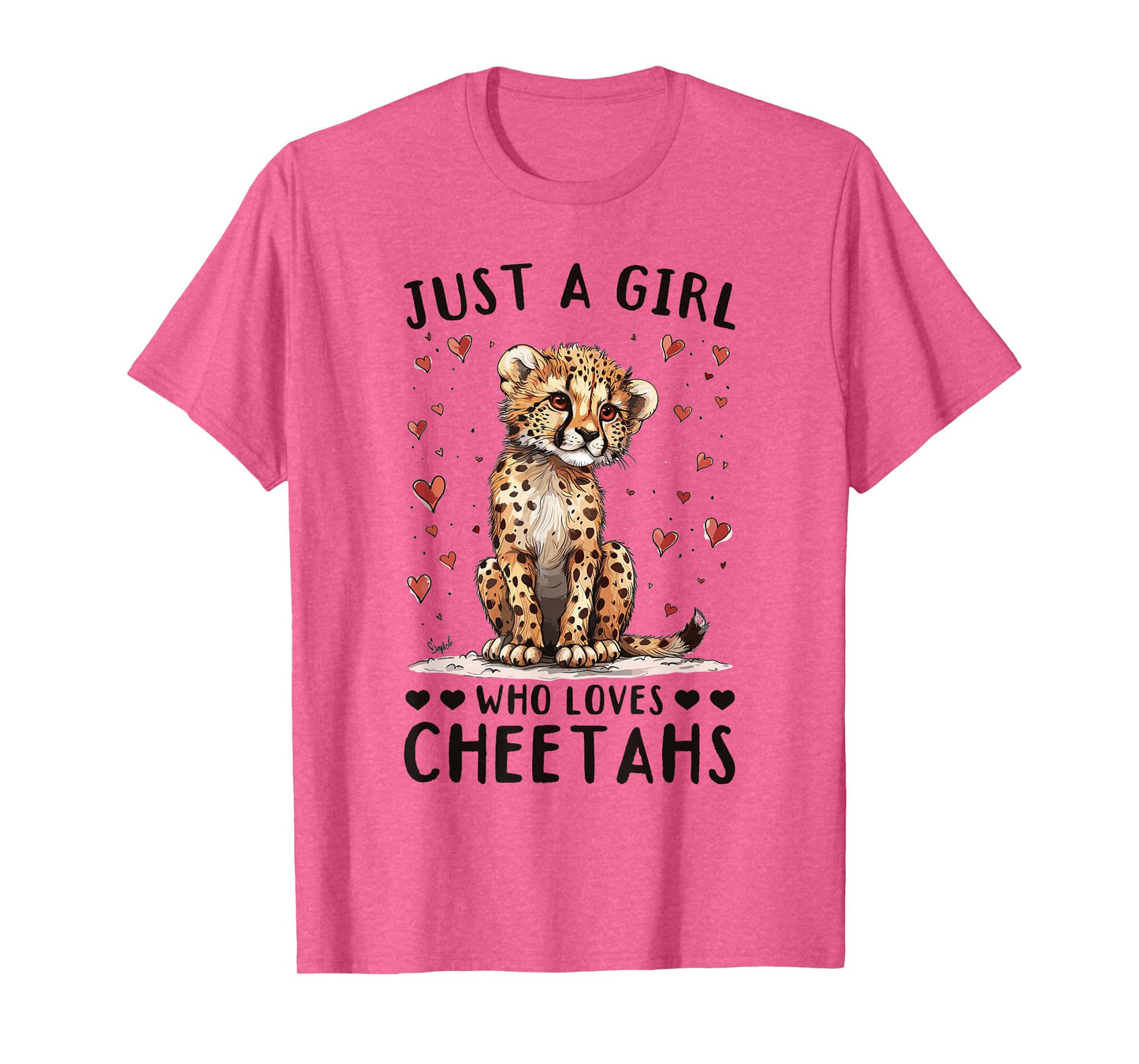Funny Cheetah Animal Just A Girl Who Loves Cheetahs T-Shirt