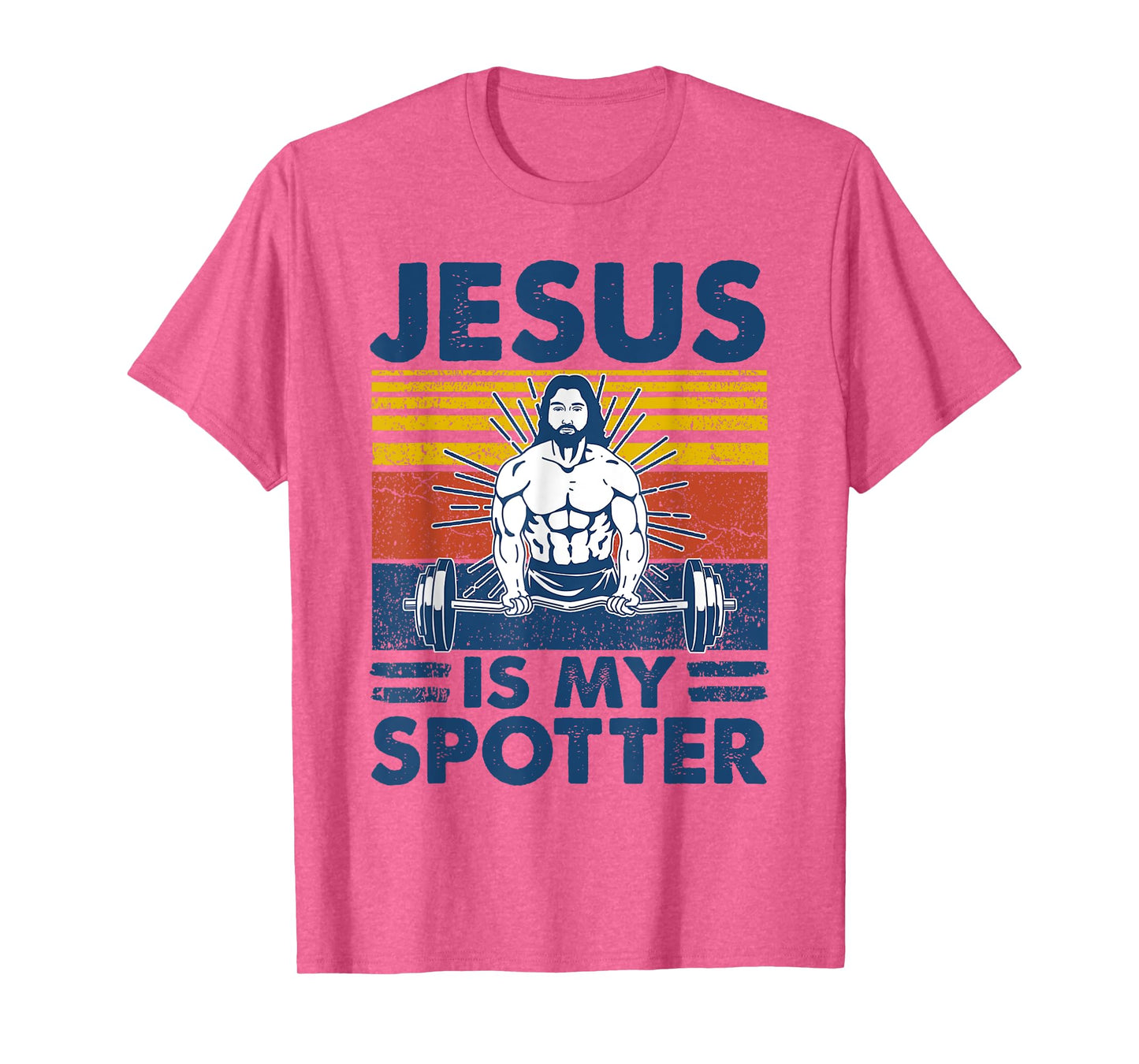 Jesus Is My Spotter Funny Christian Weightlifting Gym T-Shirt