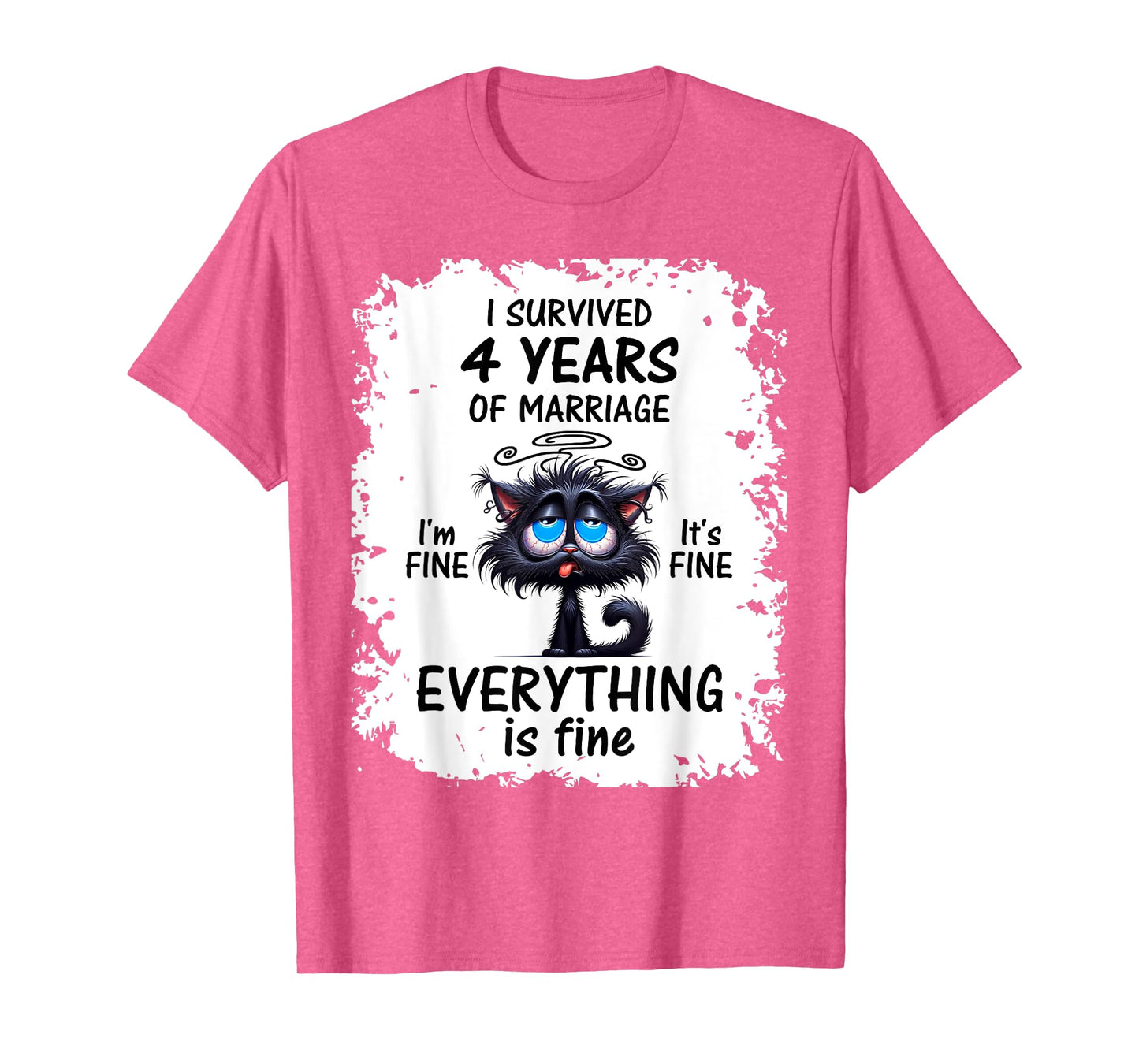 Linen Wedding I Survived 4 Years Of Marriage T-Shirt