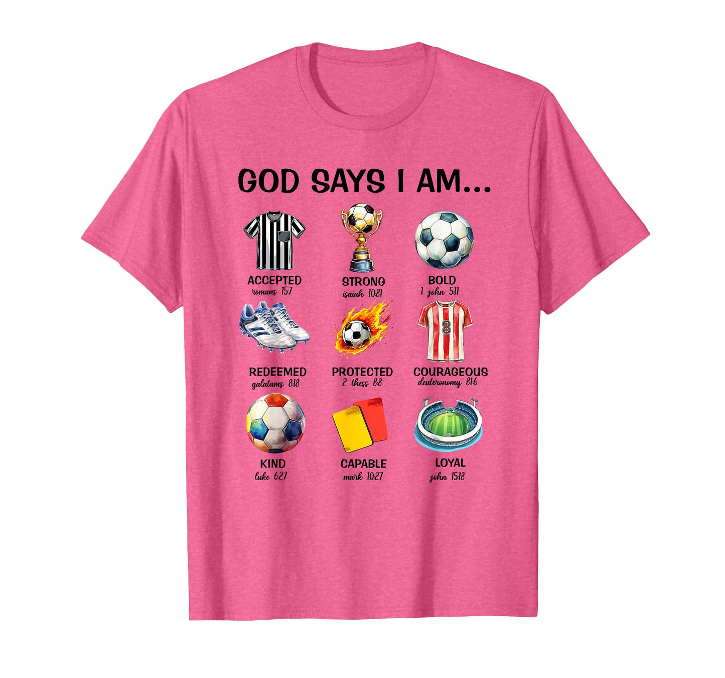 God Says I Am Christian Girls Teens Kids Soccer Tie Dye T-Shirt