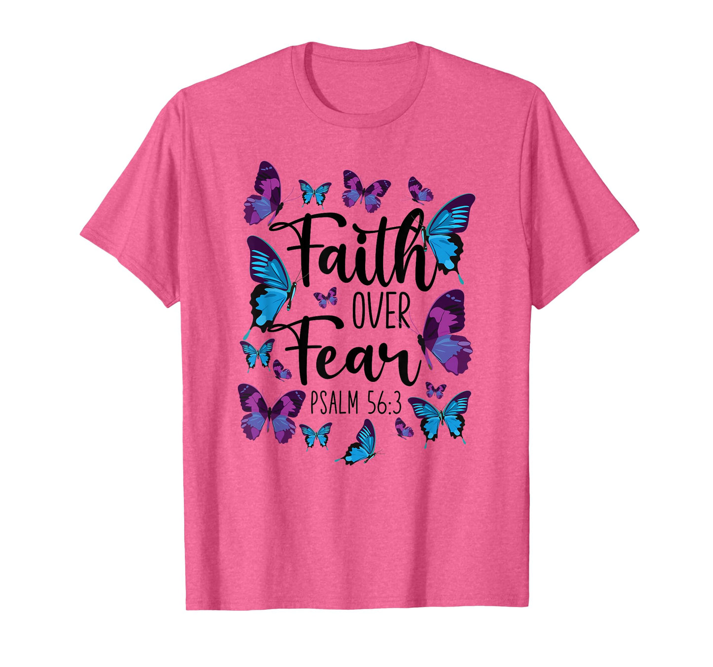 Christian Bible Verse Quote Butterfly Psalm 56:3 T-Shirt