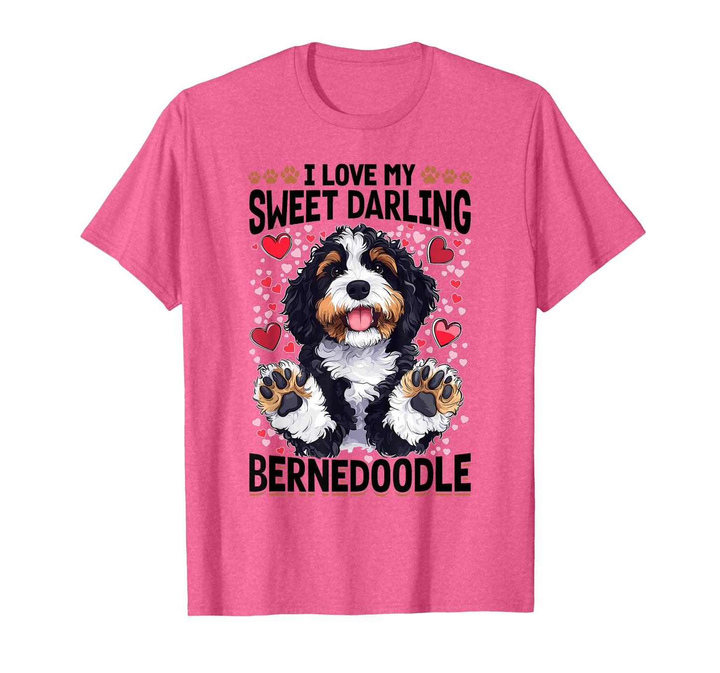 Bernedoodle Dog Breed I Love My Sweet Darling Bernedoodle T-Shirt for Men Women Kids