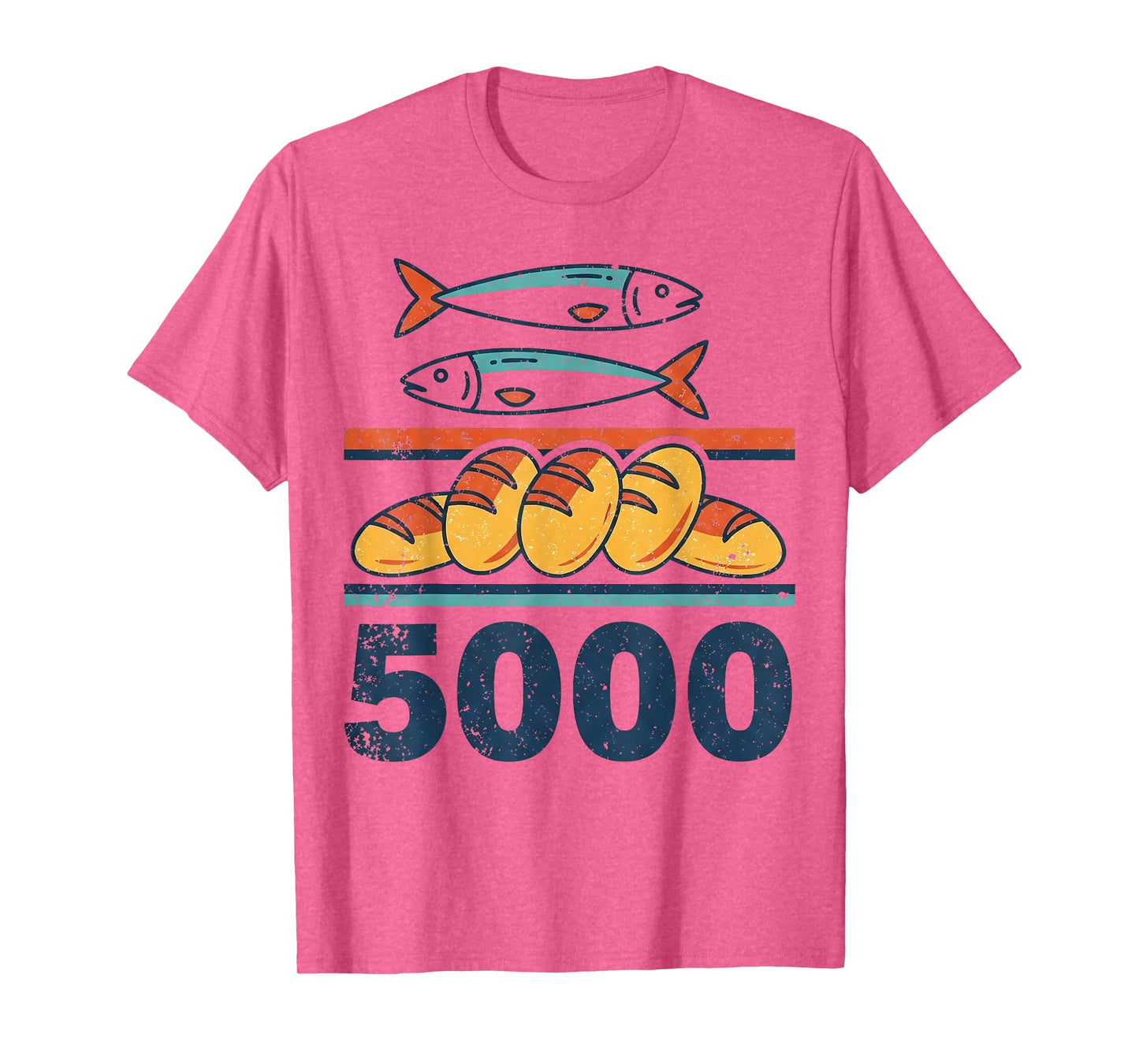 Feeding of The 5000 Five Loaves Two Fish Christian Faith T-Shirt
