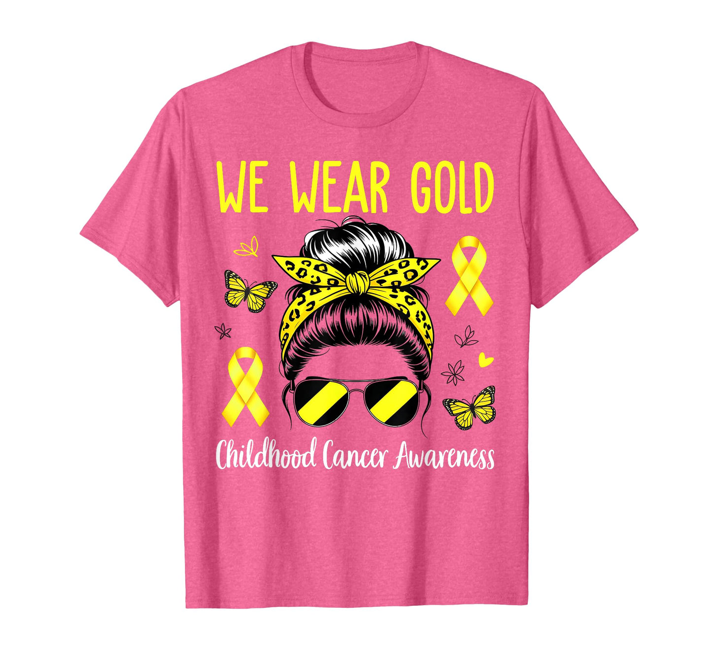 In September We Wear Gold Childhood Cancer Awareness Ribbon T-Shirt