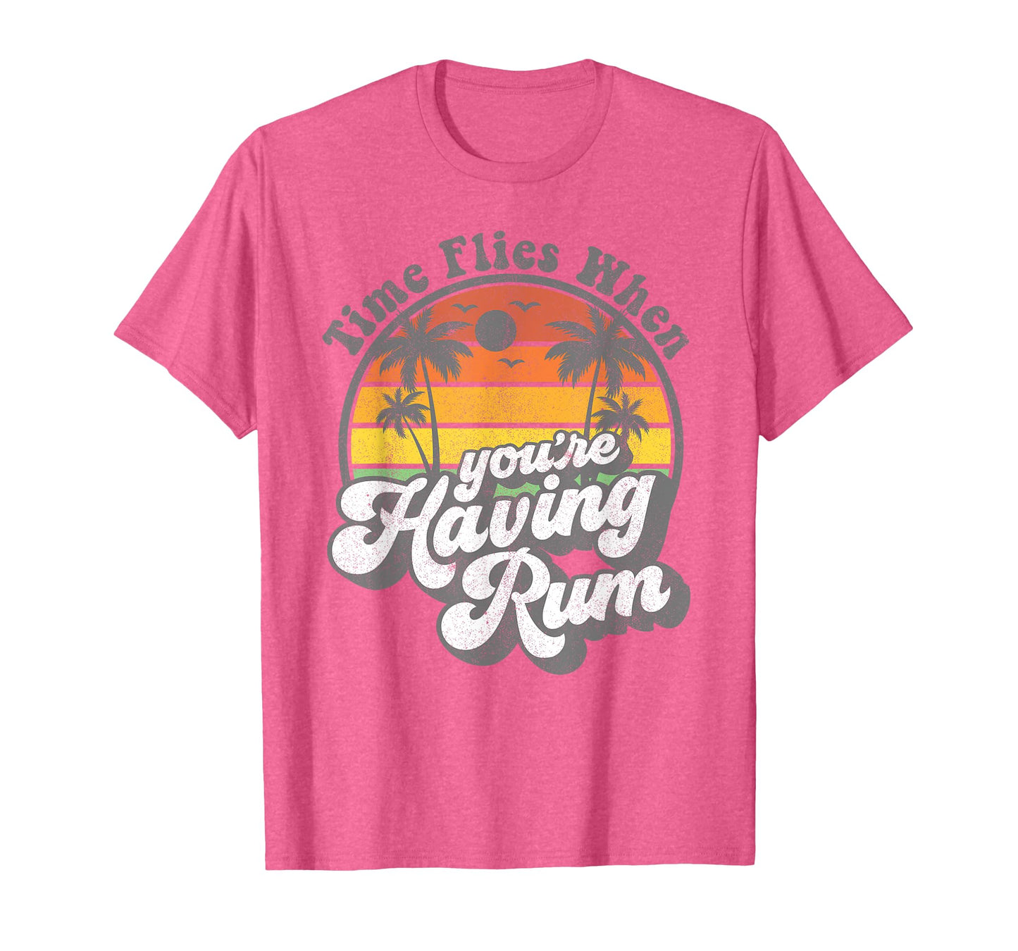 Funny Time Flies When You're Having Rum Beach Cute Vacation T-Shirt