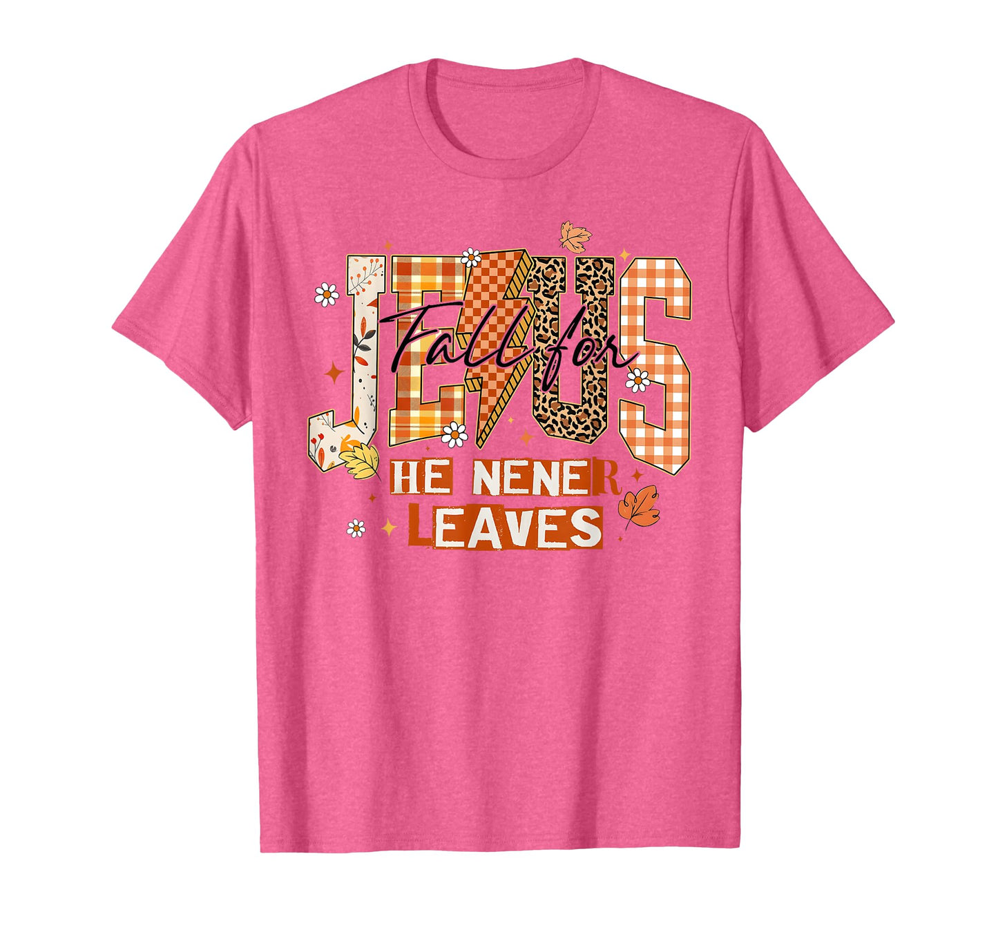 Thanksgiving Fall for Jesus Christian Cross Religious T-Shirt