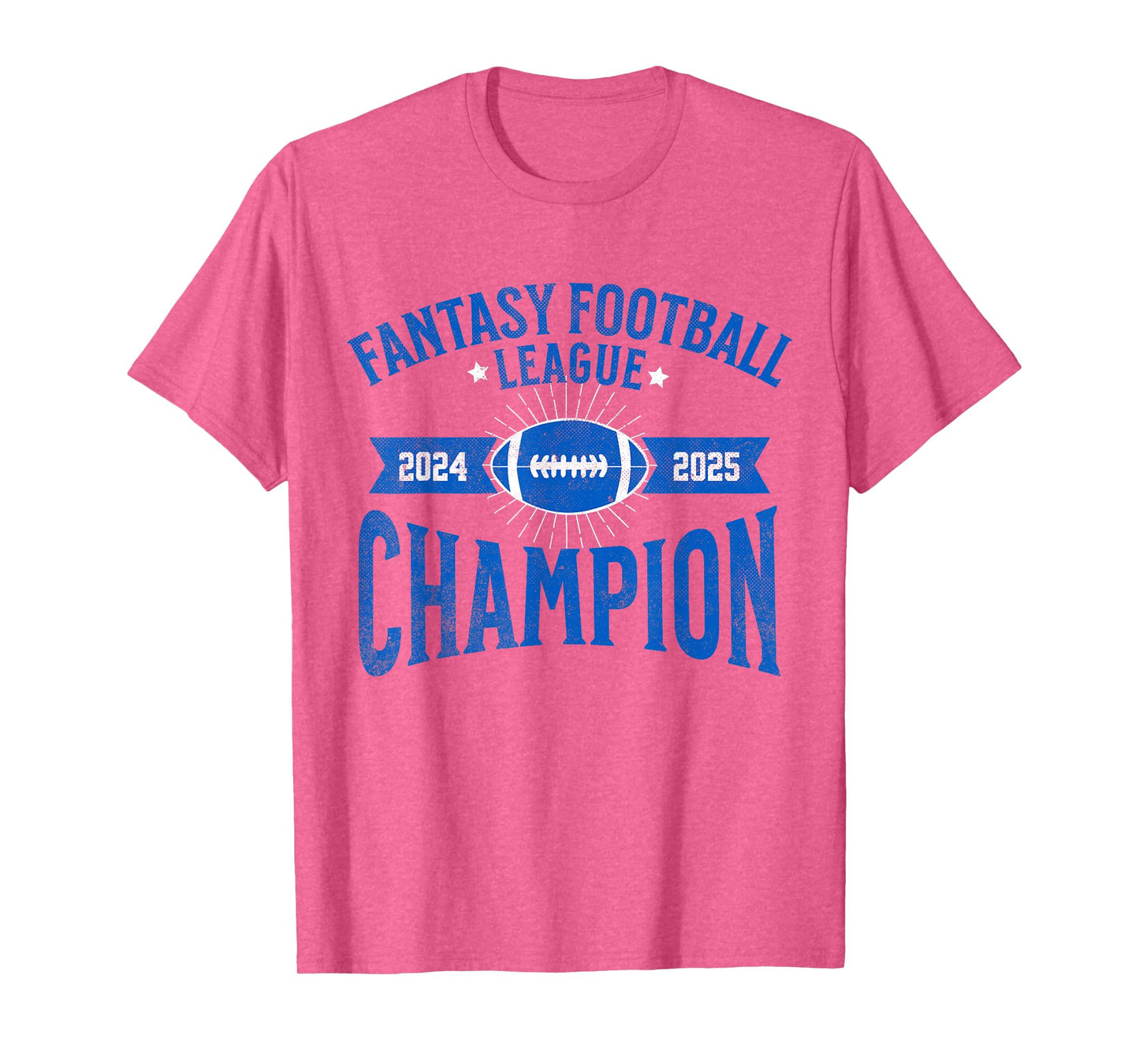 Fantasy Football League Championship Apparel Fantasy Football League Champion Champ 2024 2025 FFL Unisex-Adults T-Shirt Grey Small