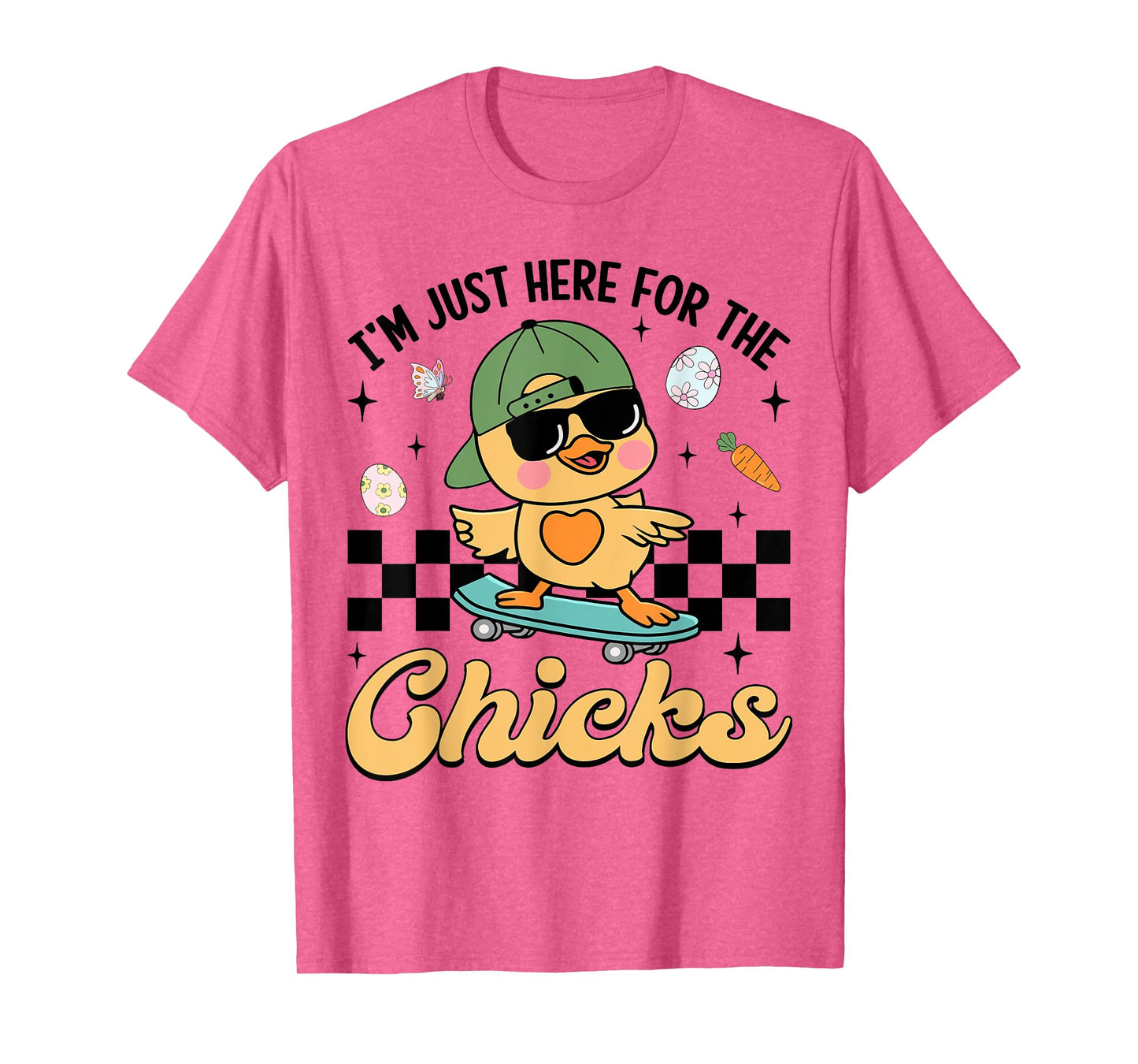 I'm Just Here For The Chicks Cute Easter Boys Kids Toddlers T-Shirt