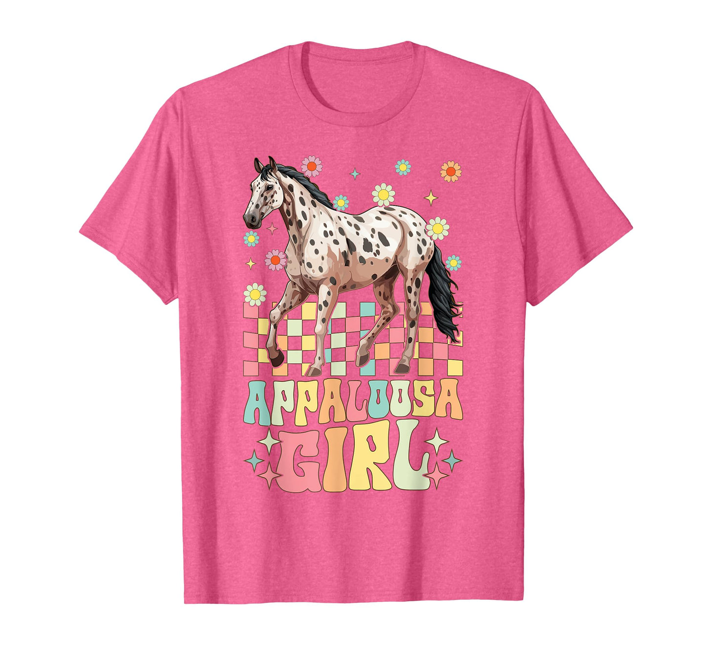 Appaloosa Girl Groovy Horse Girl T-Shirt