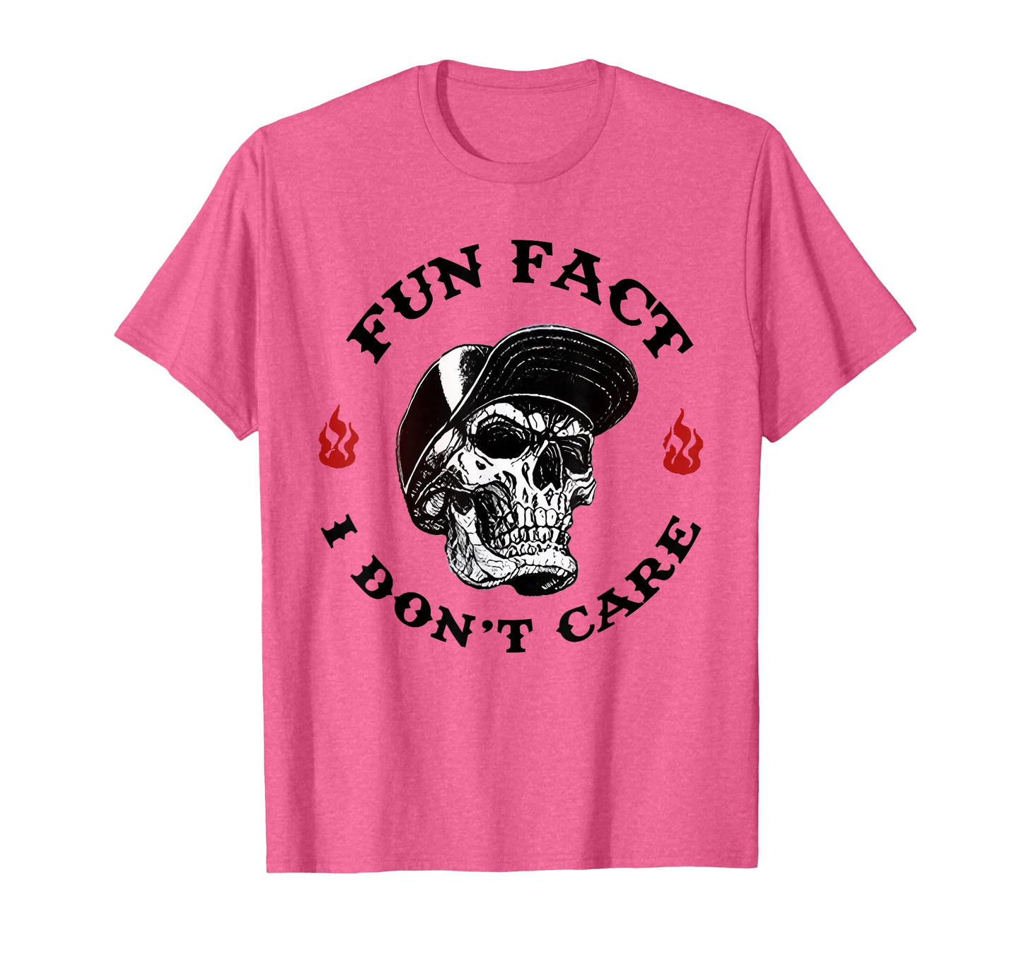 Fun Fact I Don't Care Funny Skeleton Saying Quote Men Women T-Shirt