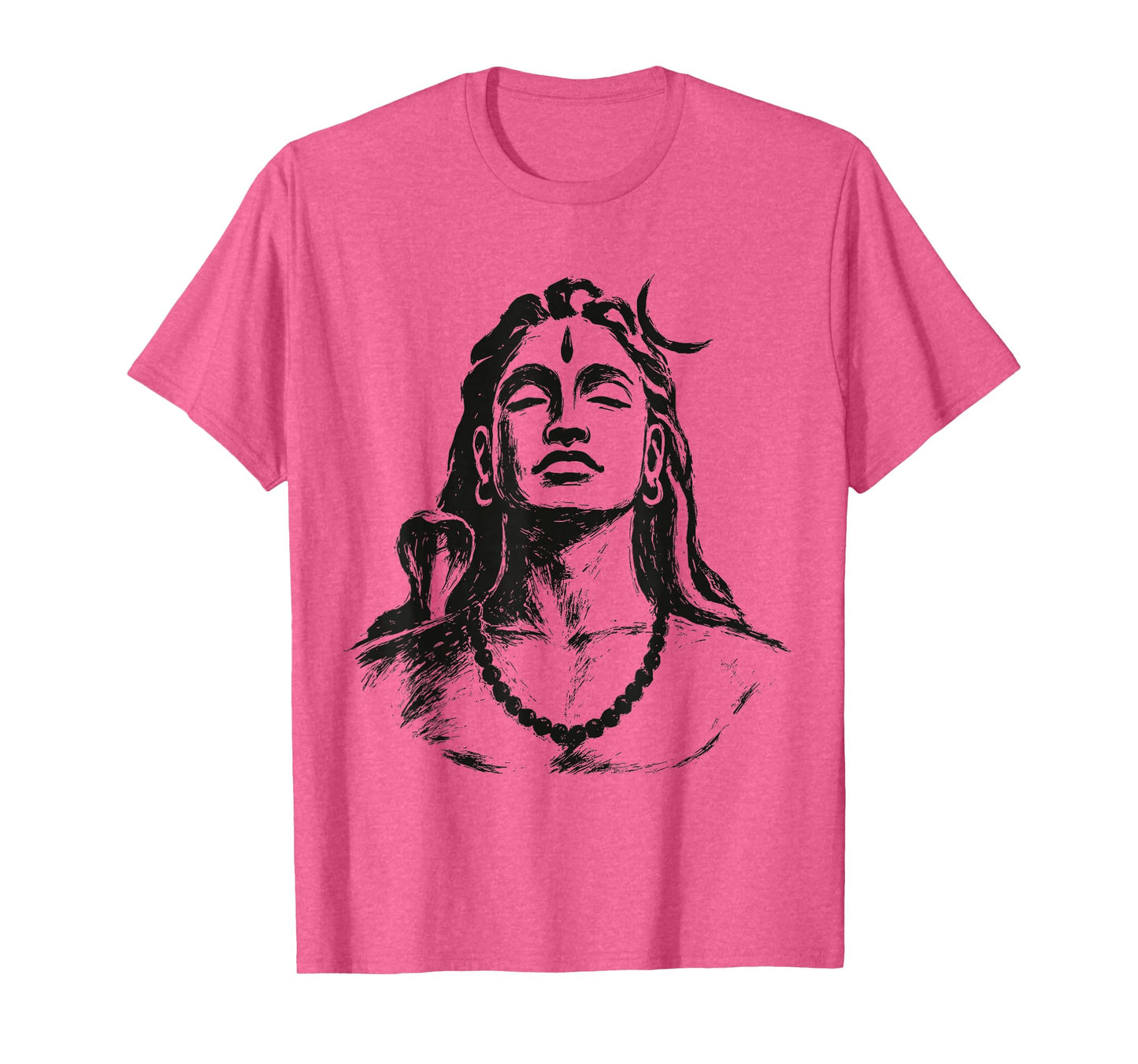 Adiyogi Ink Wash Sketch Sumi-e Zen Style Spiritual Art T-Shirt