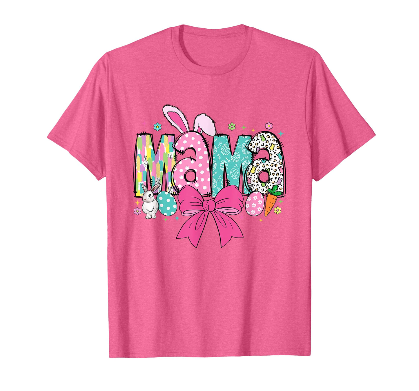 Coquette Easter Mama Bunny Ears Playful Easter Day T-Shirt