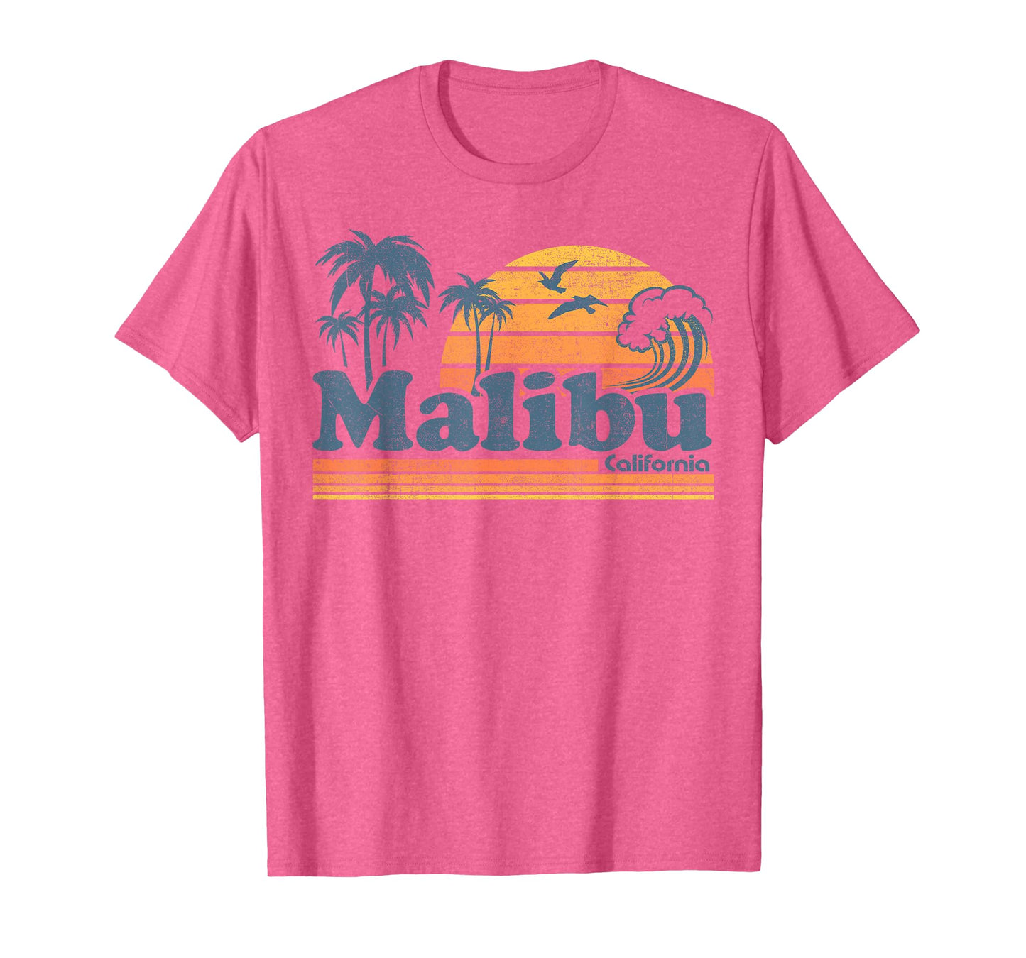Malibu California Beach Vacation Cute Vintage Cali 70s Retro T-Shirt