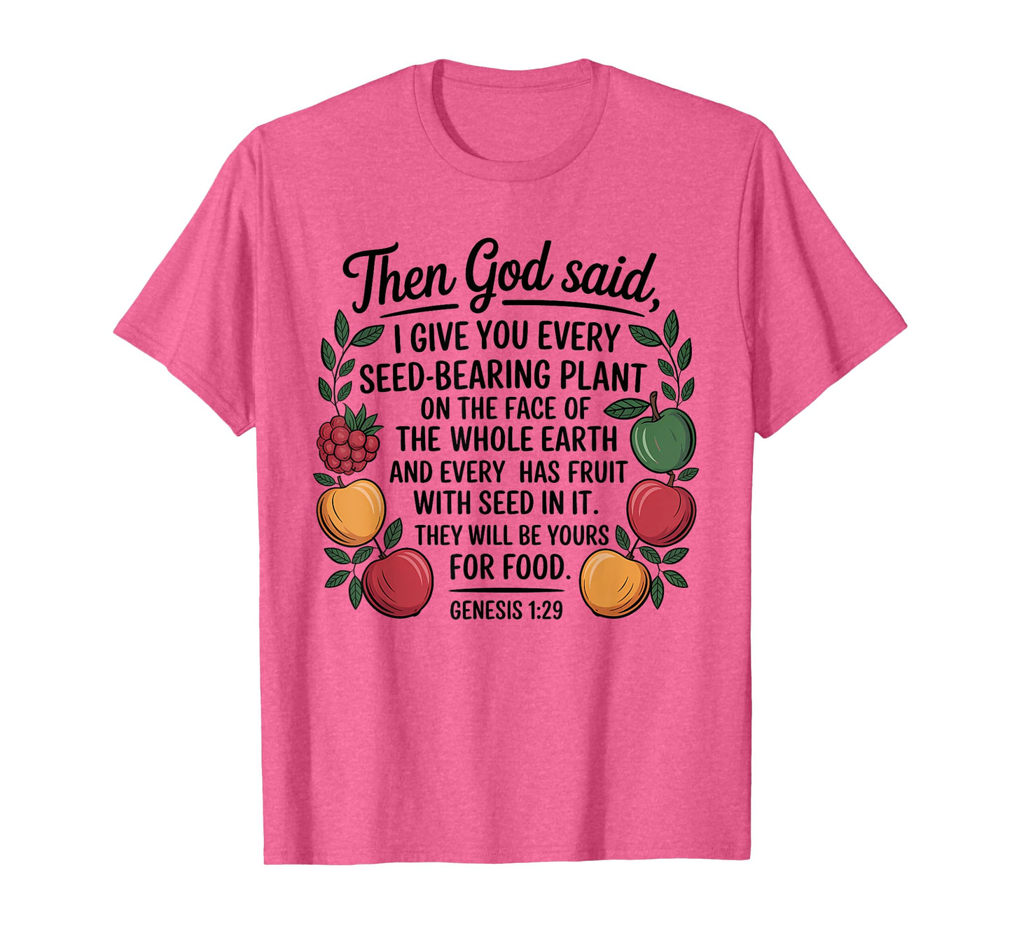 Genesis 1:29 Plant Based Diet Vegan Bible Verse T-Shirt