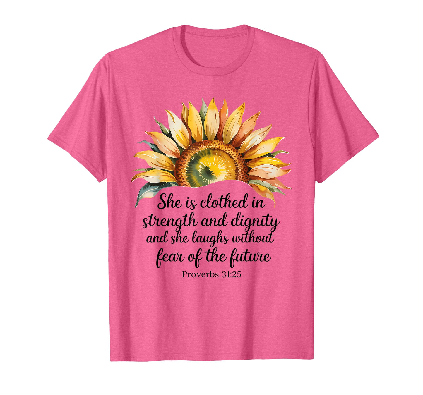 Christian Faith Love Sunflower Scripture Religious T-Shirt