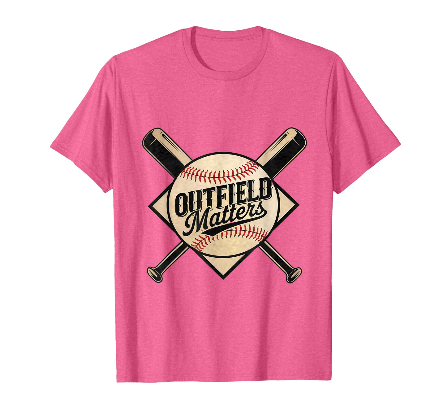 Funny Baseball Quote Outfield Matters Outfielders T-Shirt