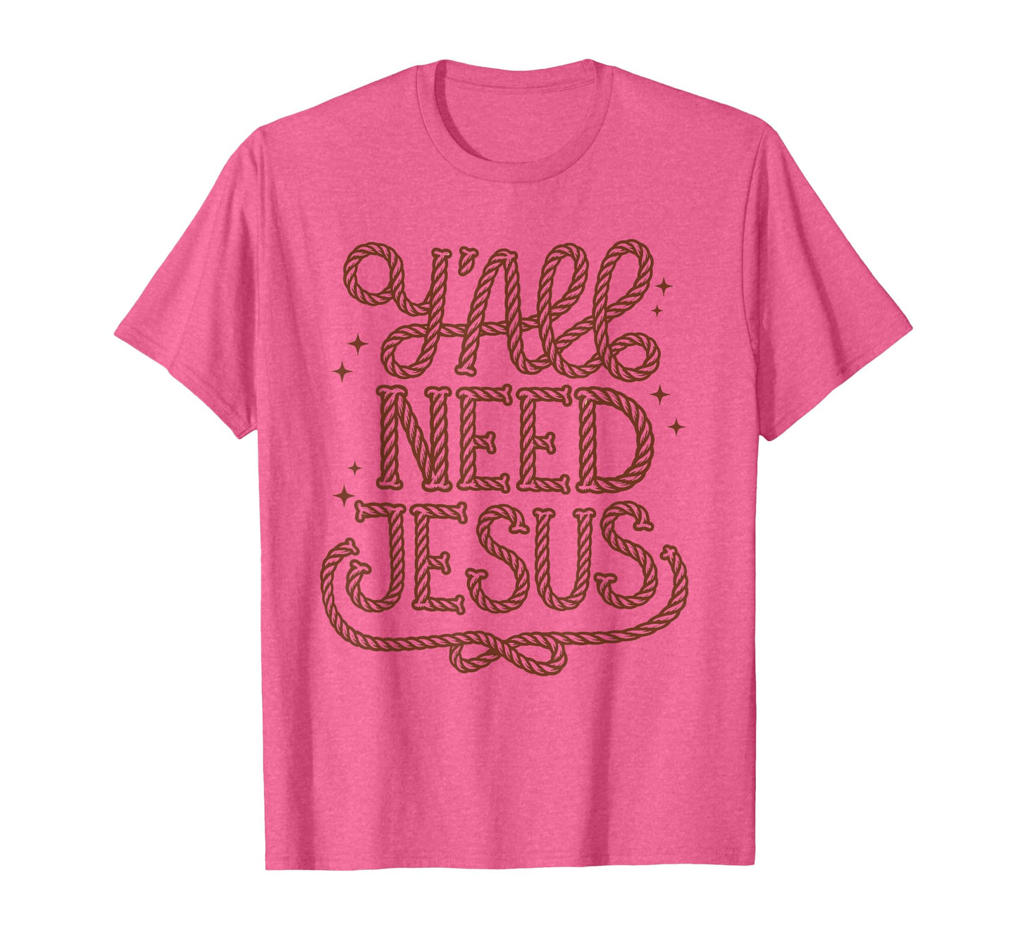 Y'all Need Jesus Faith Western Christian Cowboy Cowgirl Teen T-Shirt